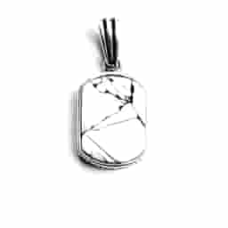 Box Chain Necklace with Dual Essence Pendant