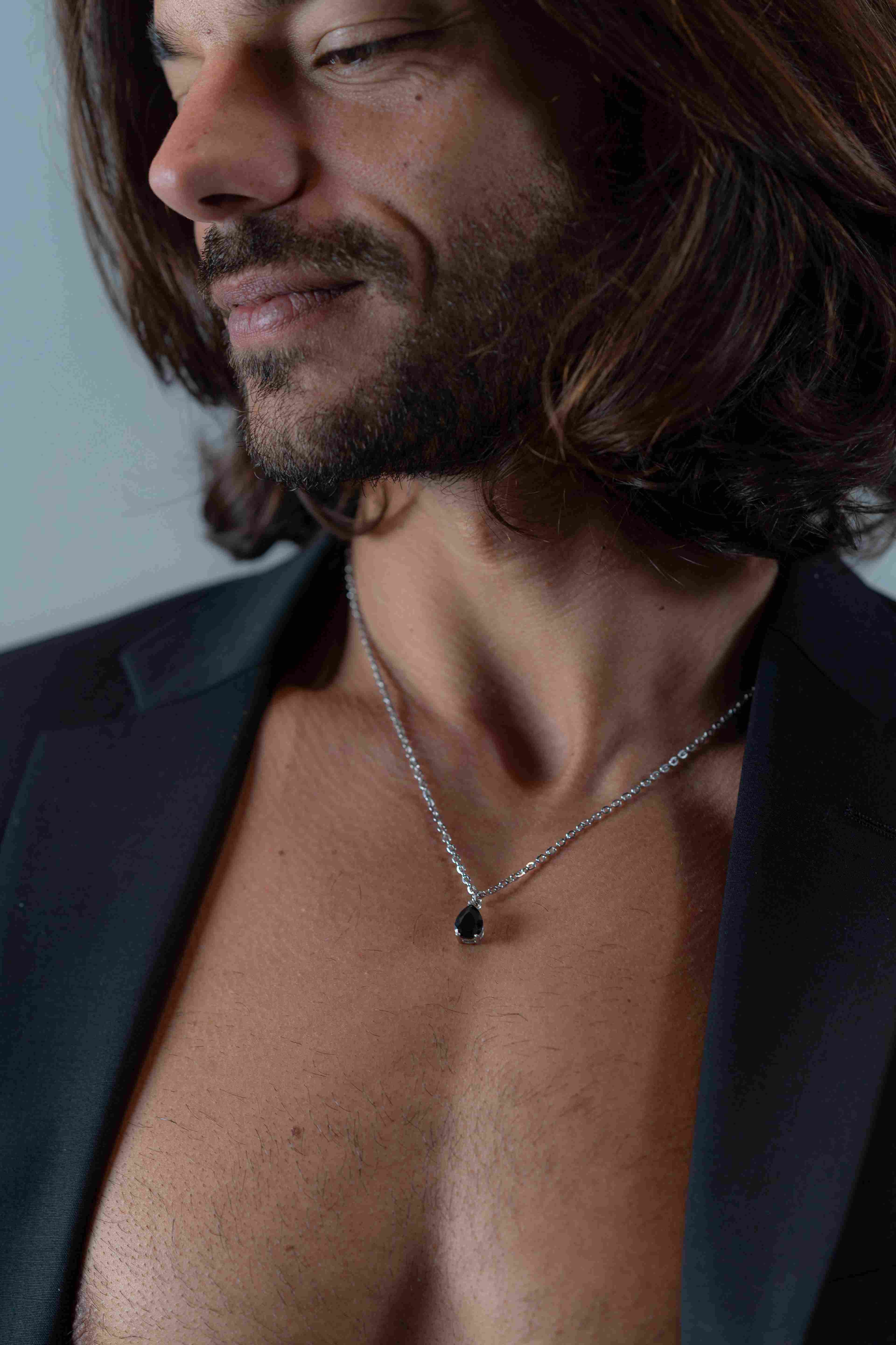 Zircon Pear Necklace's Couple Set