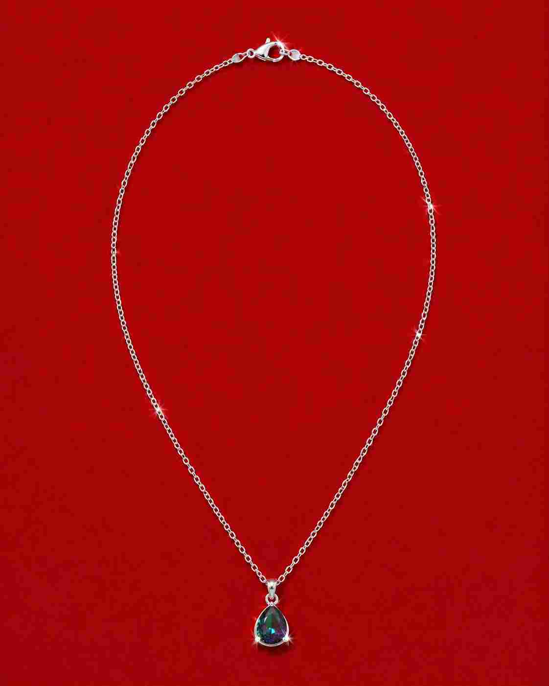 Zircon Pear Necklace's Couple Set