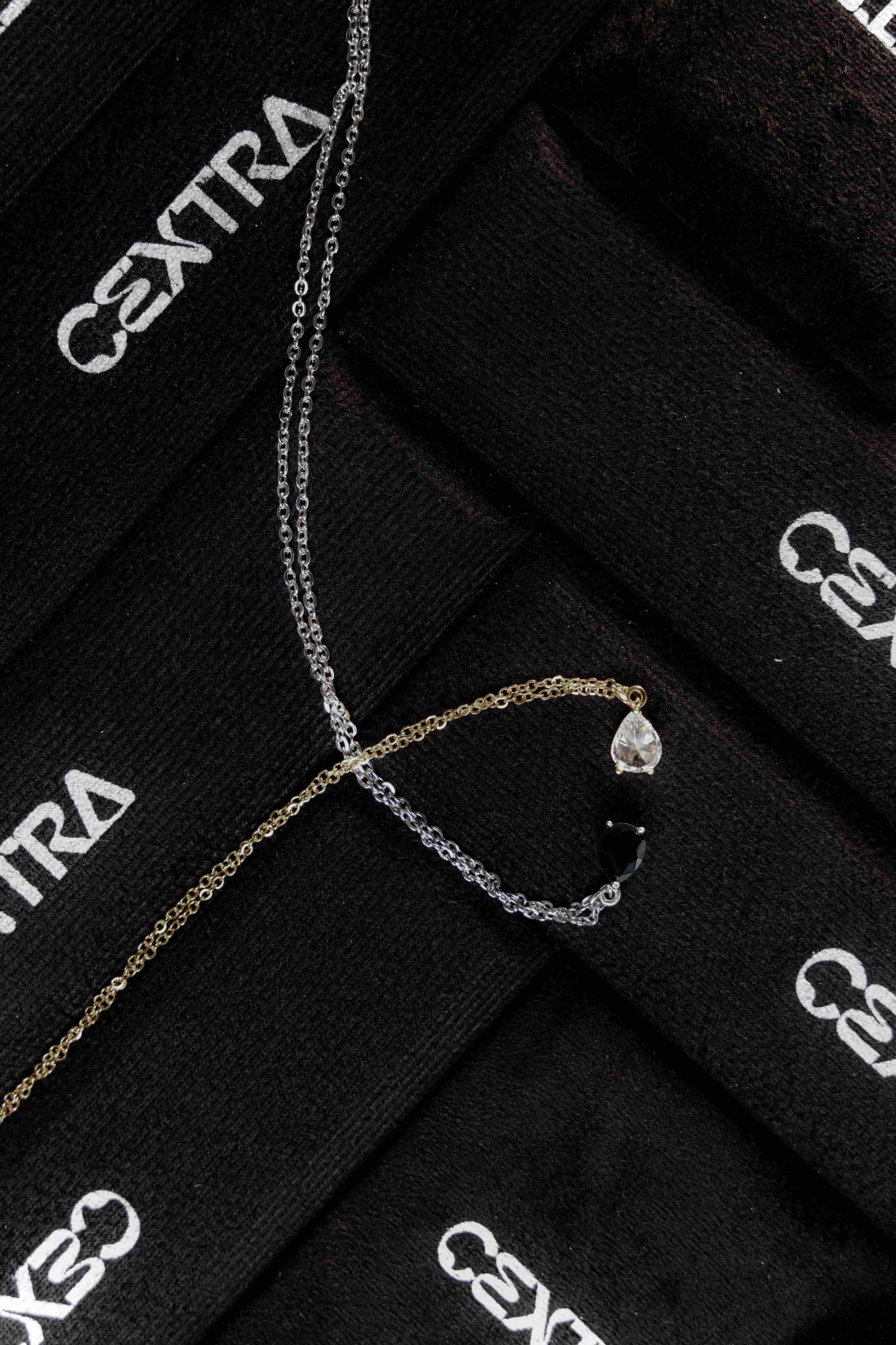 Zircon Pear Necklace's Couple Set