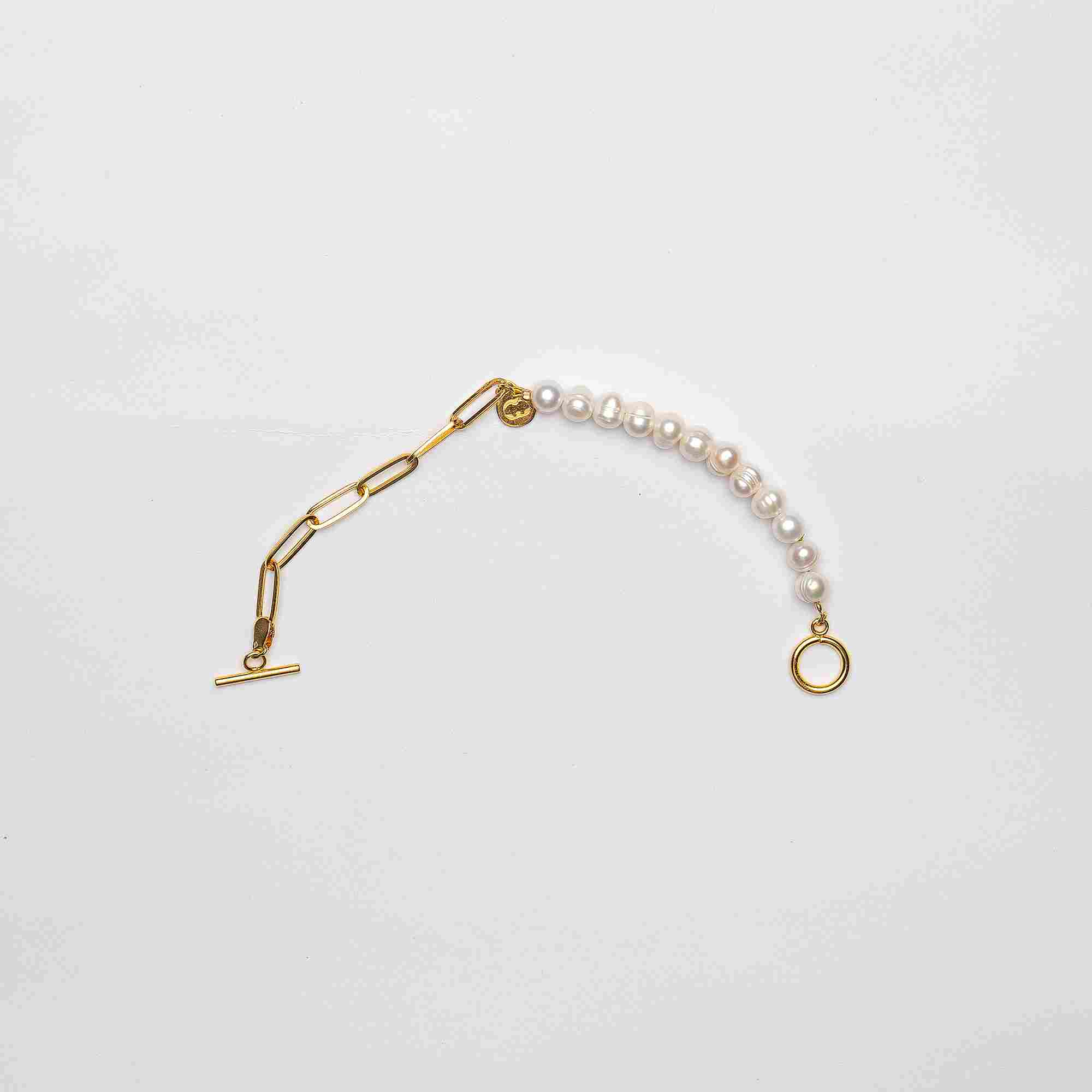 Moon with Gold Bracelet