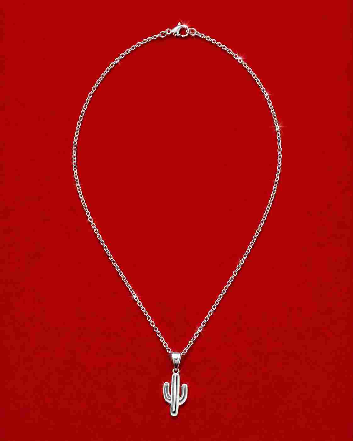 Wild Cactus Silver Necklace