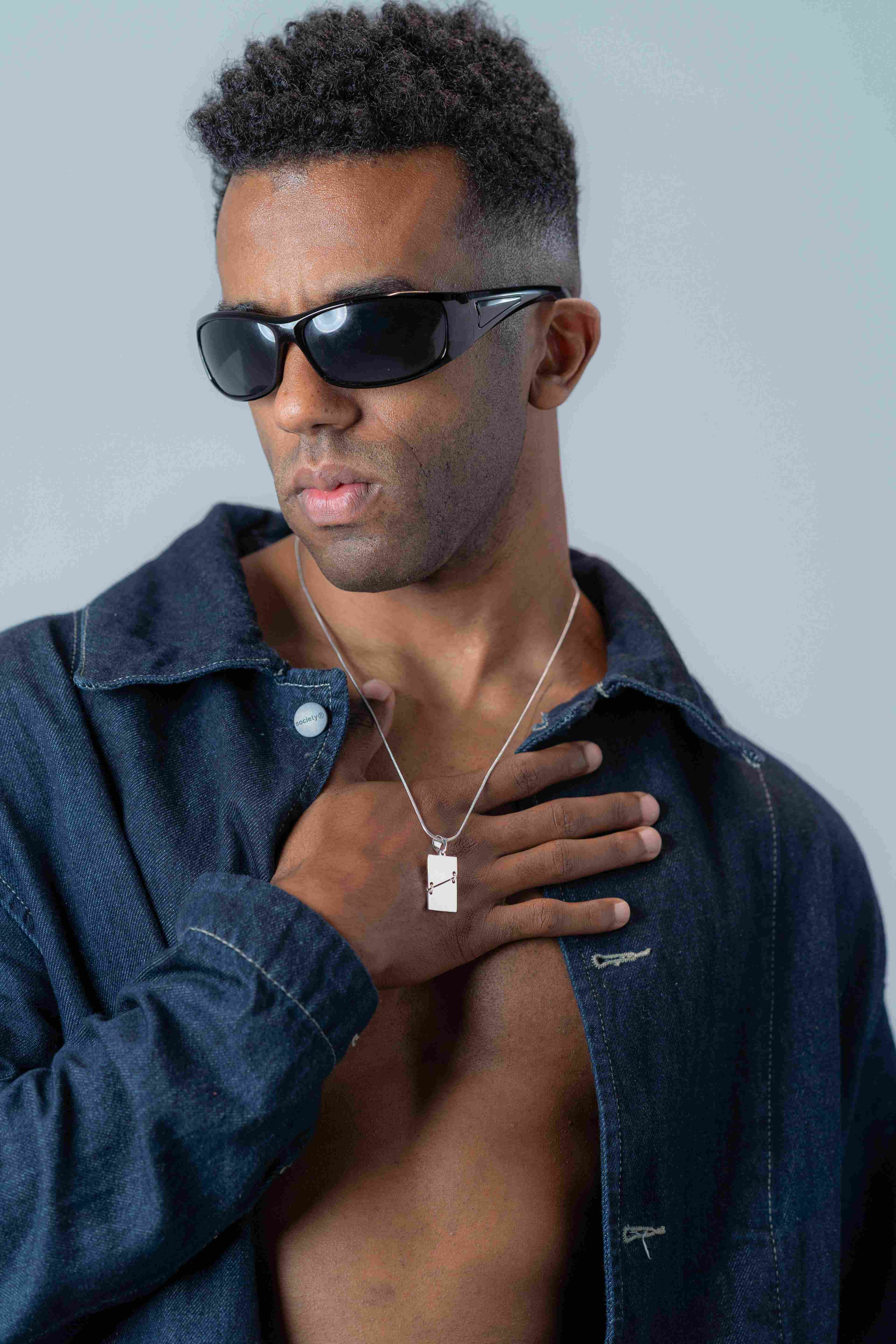 Fragmented Portrait Necklace 