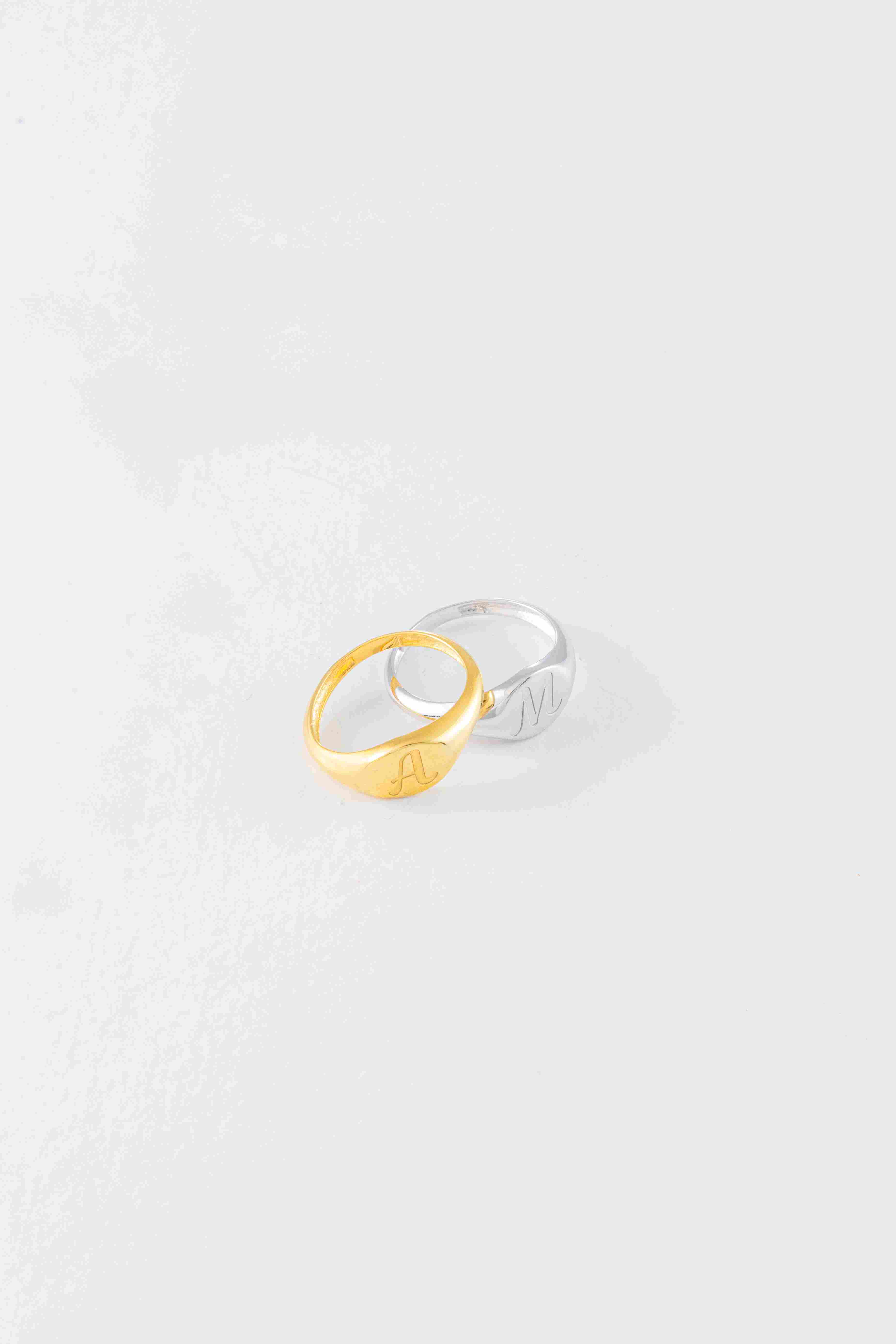 Letter Signet Ring