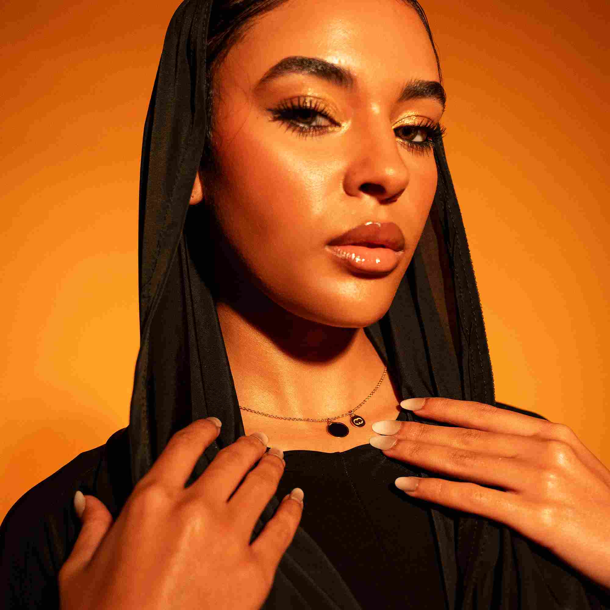 Black Flame Necklace - black