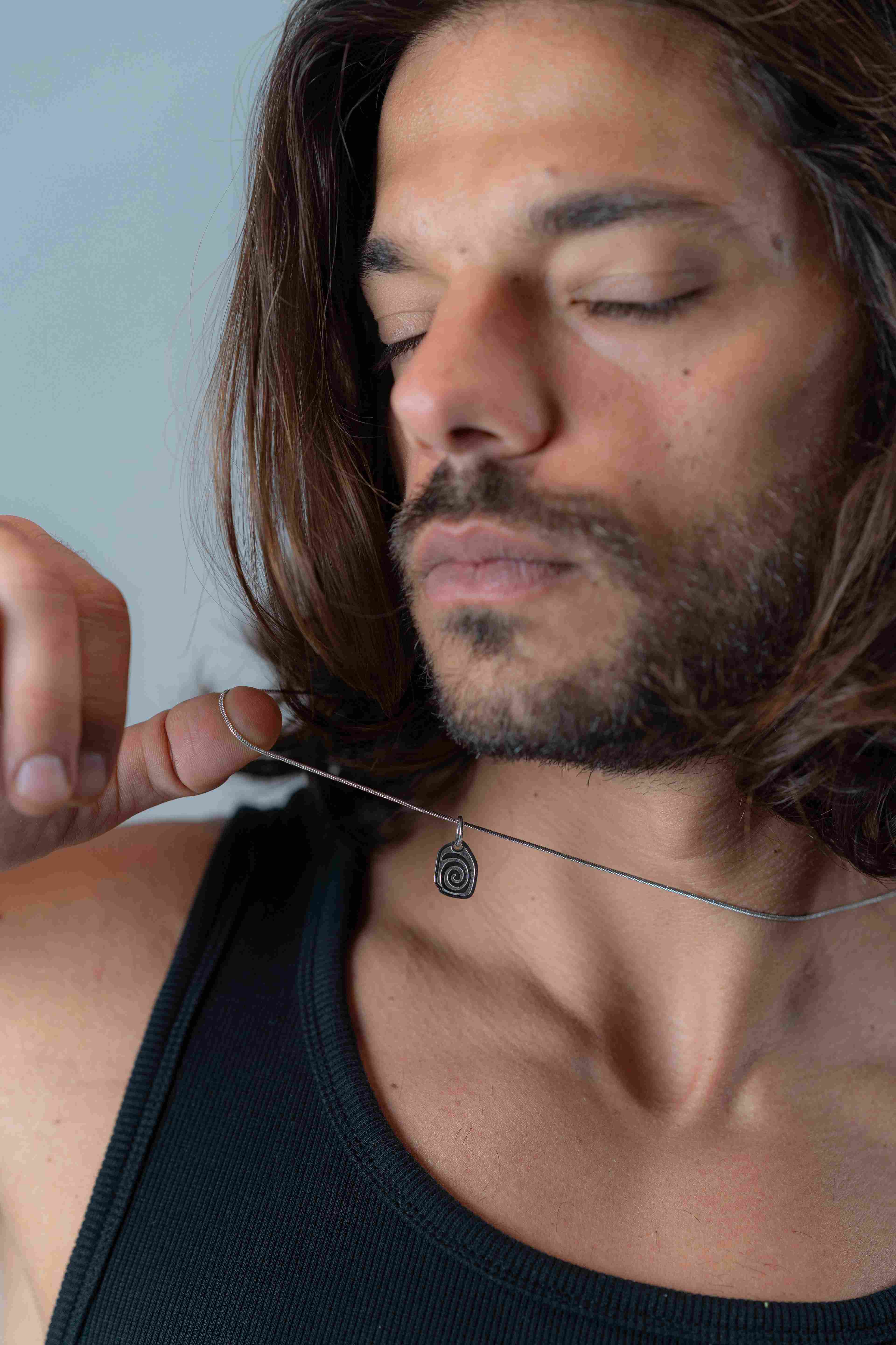 Spiral Silver Necklace