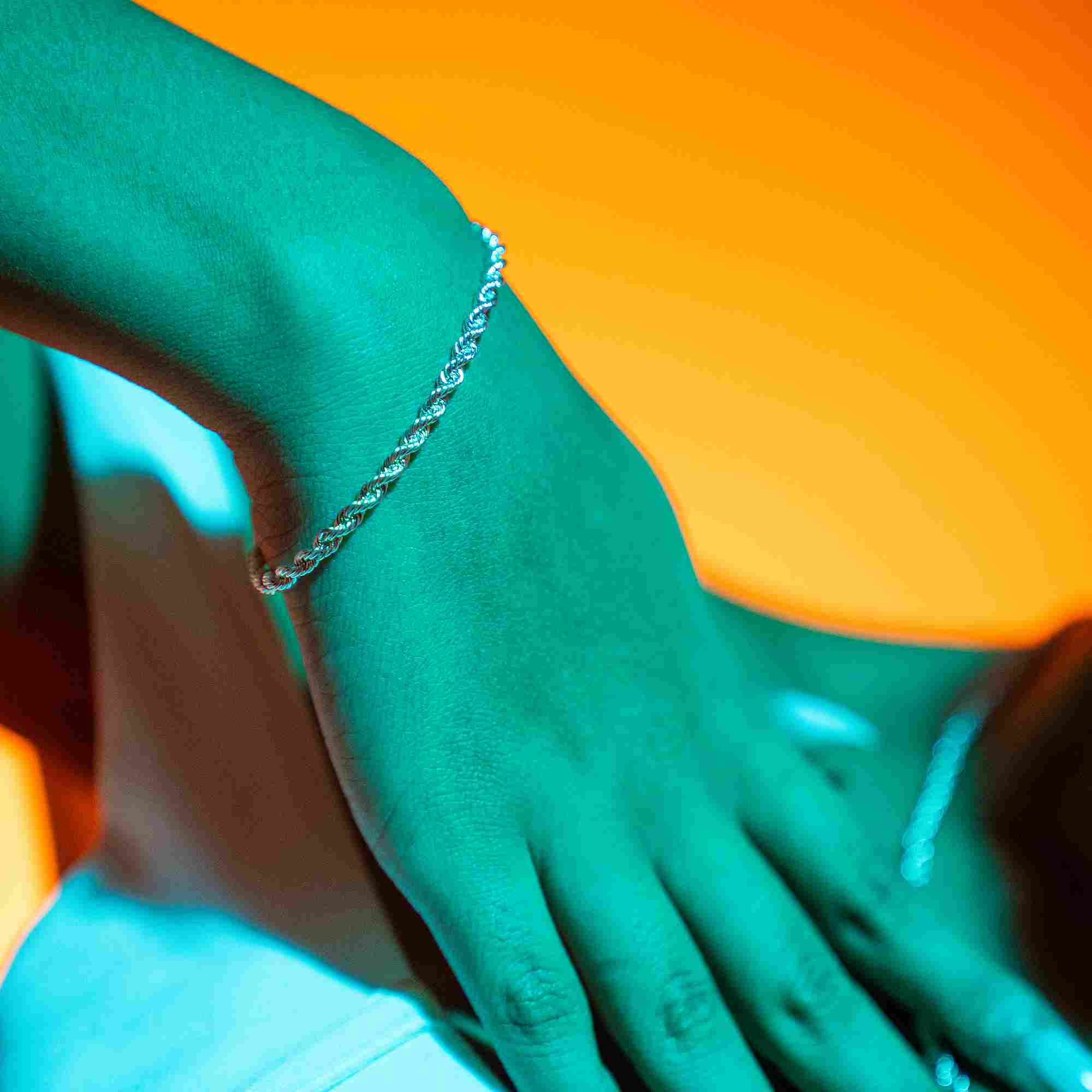 Twisted Silver Bracelet - silver