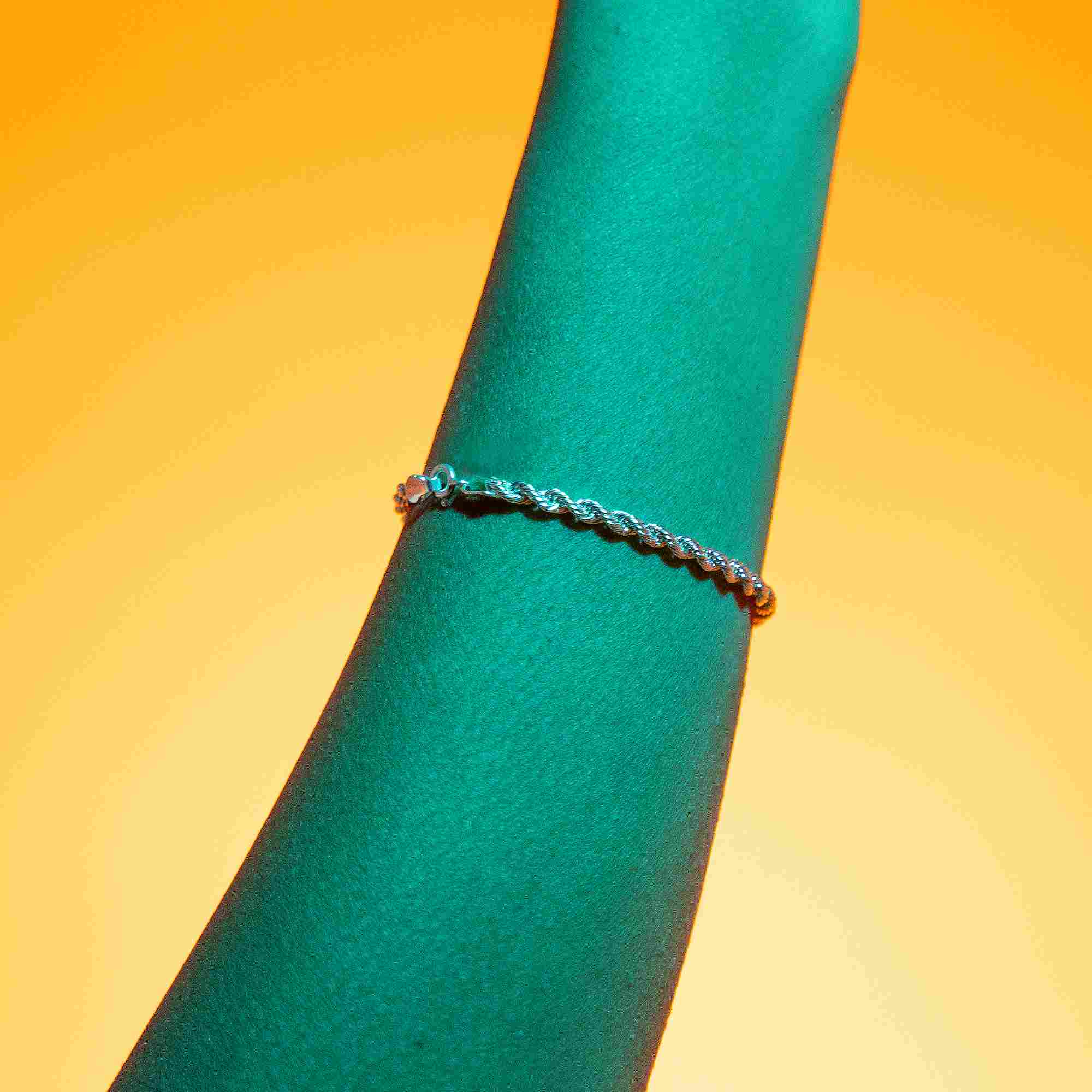 Twisted Silver Bracelet - silver