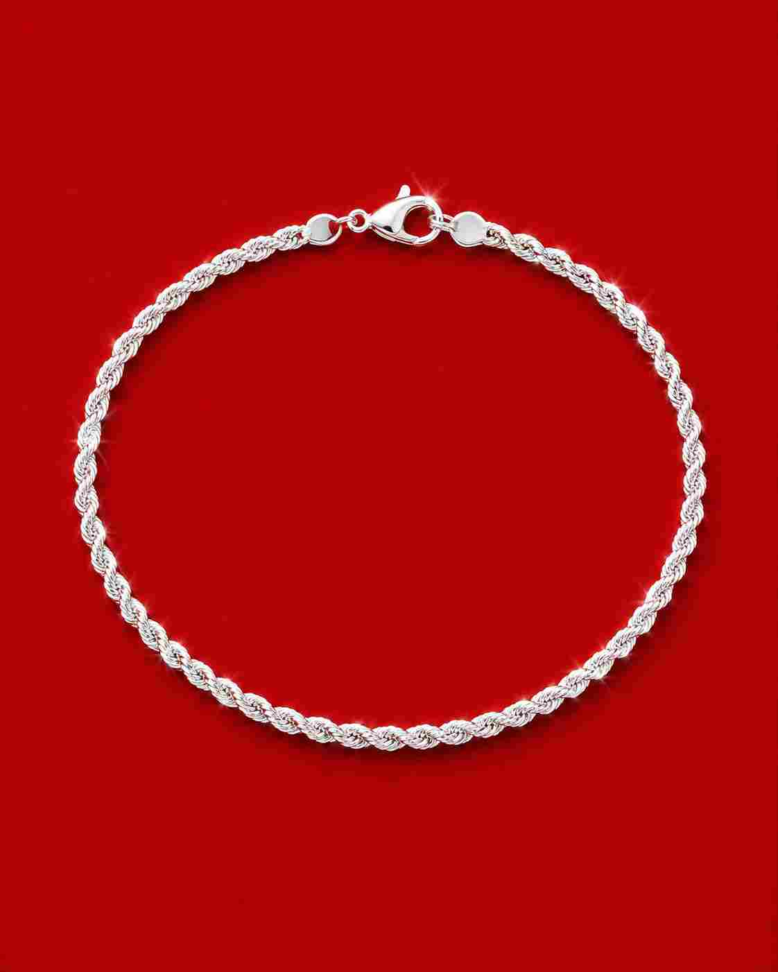 Twisted Silver Bracelet - silver