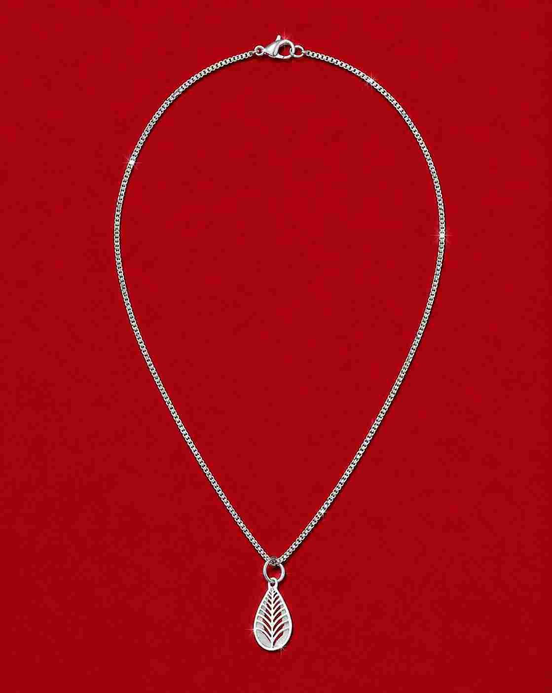 Oxidized Leaf Necklace