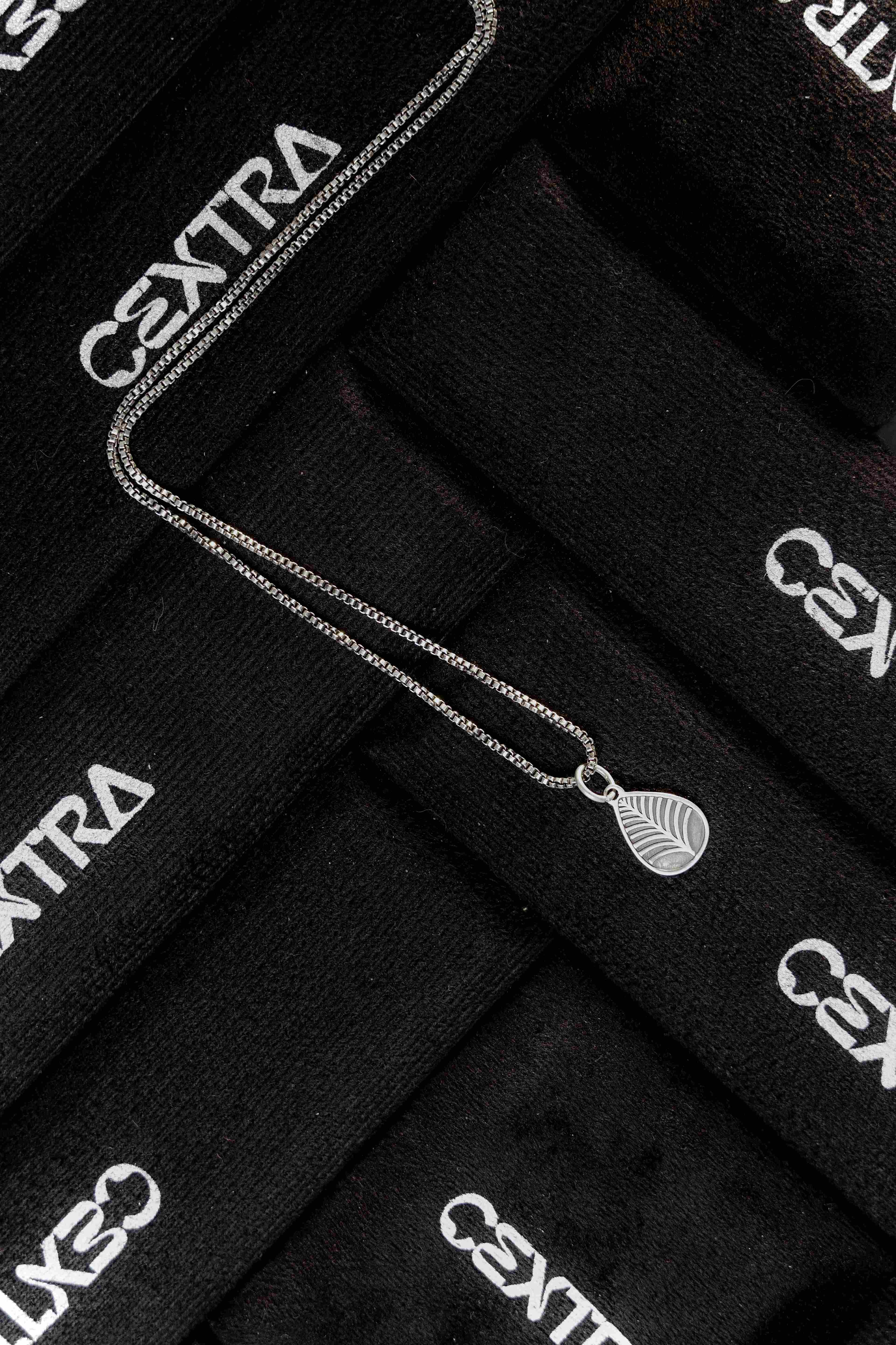 Oxidized Leaf Necklace