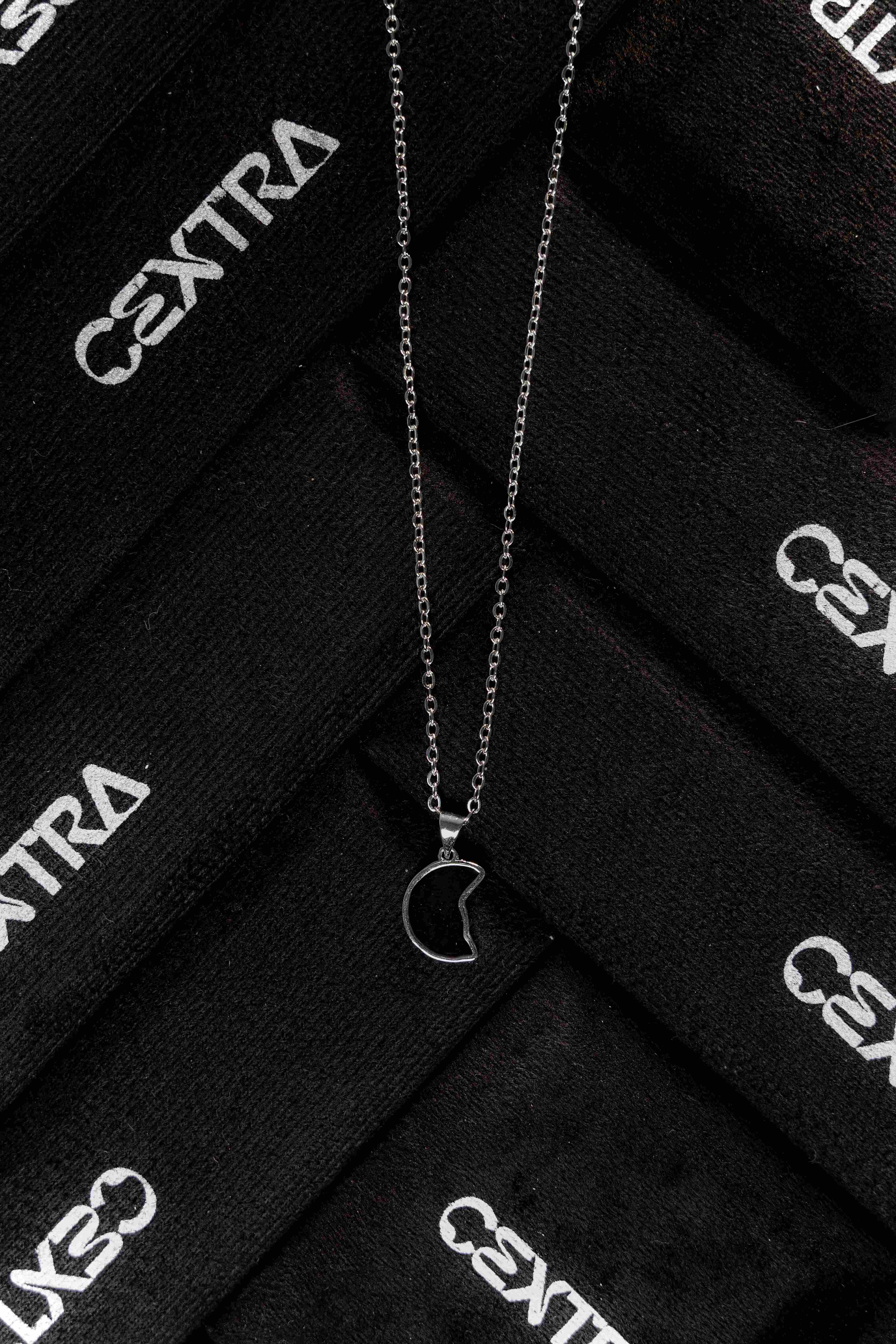Split Moon Pendant - black