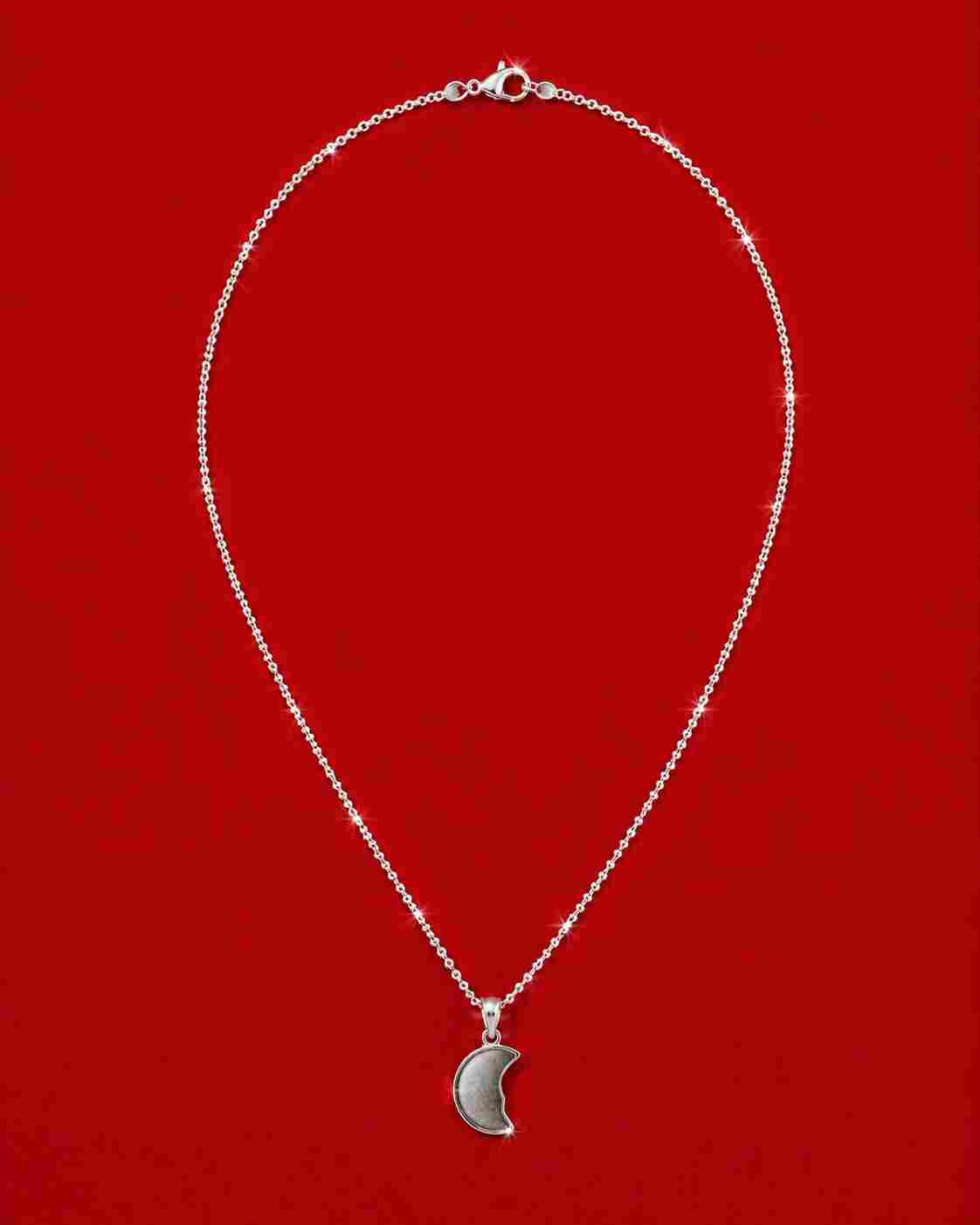 Split Moon Pendant - black