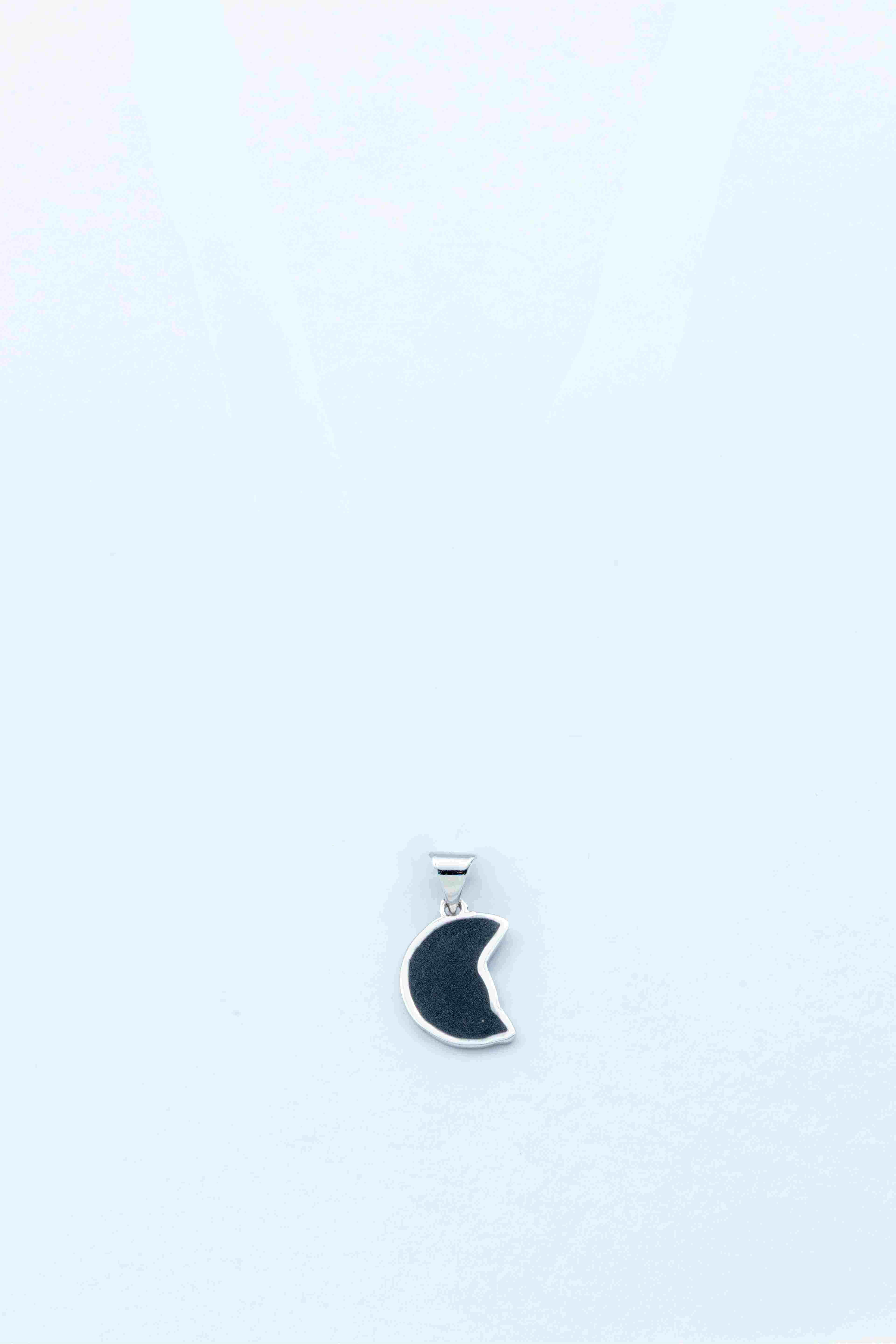 Split Moon Pendant - black