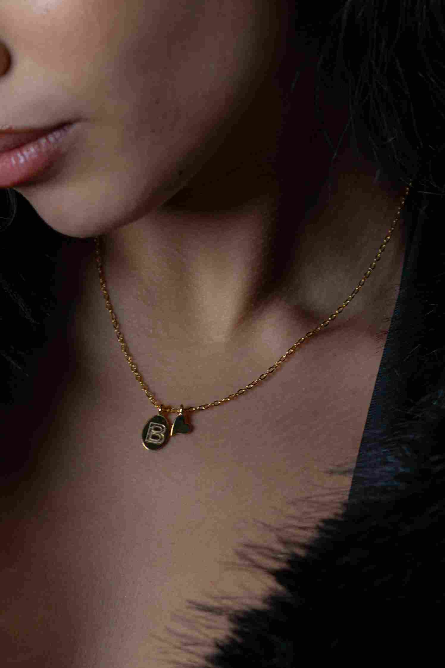 Forever Initial Necklace's Couple Set