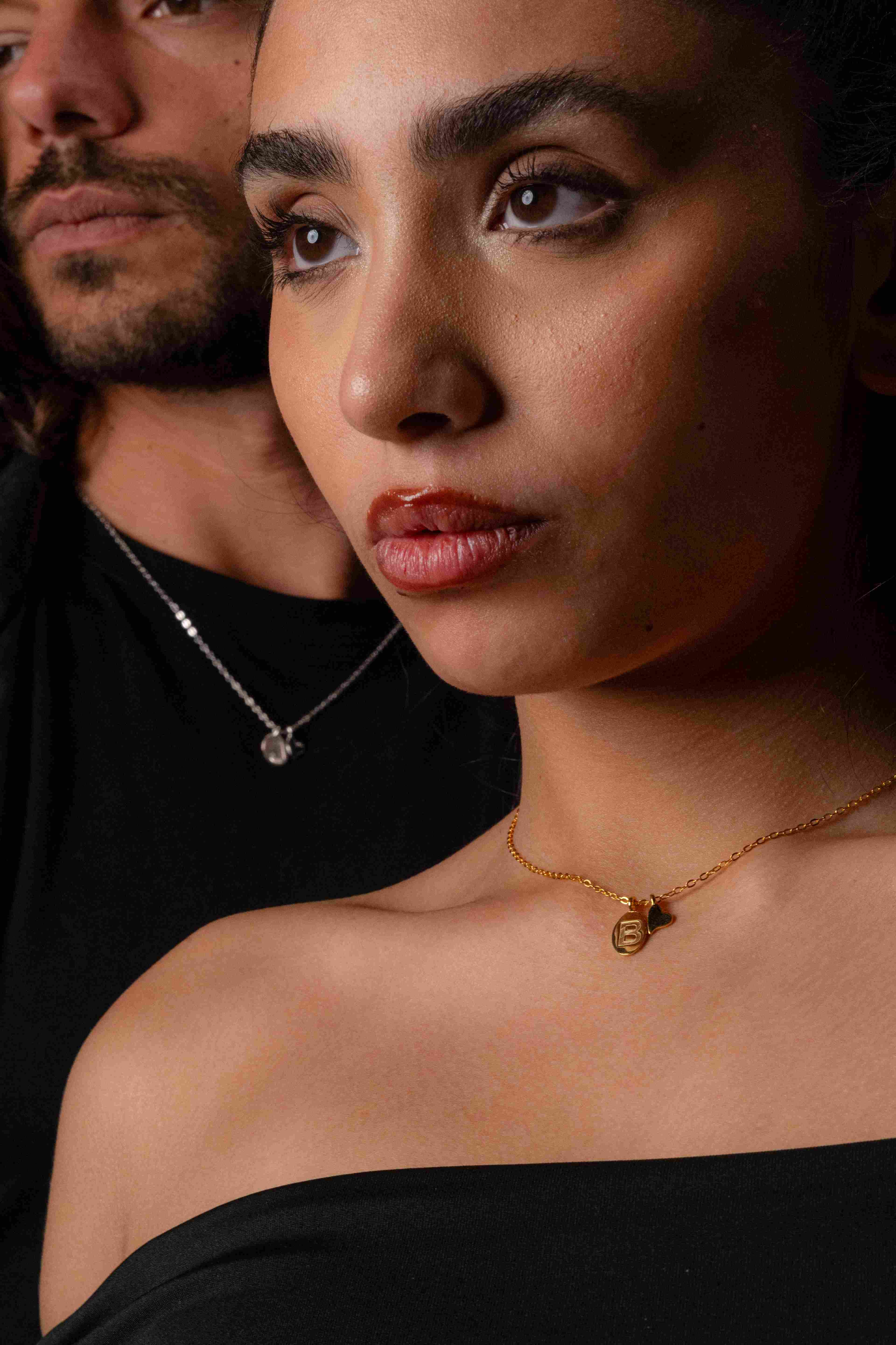 Forever Initial Necklace's Couple Set