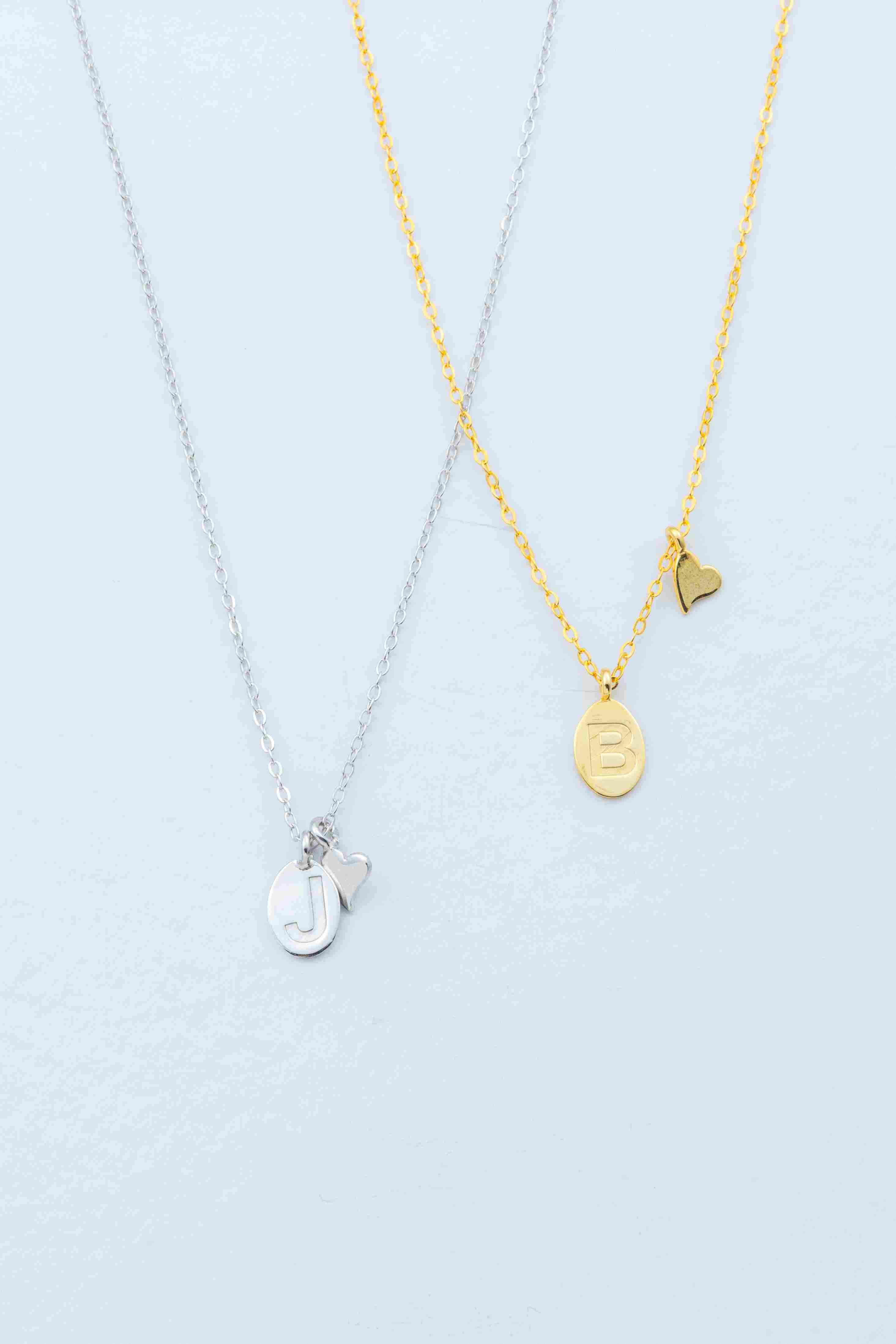 Forever Initial Necklace's Couple Set