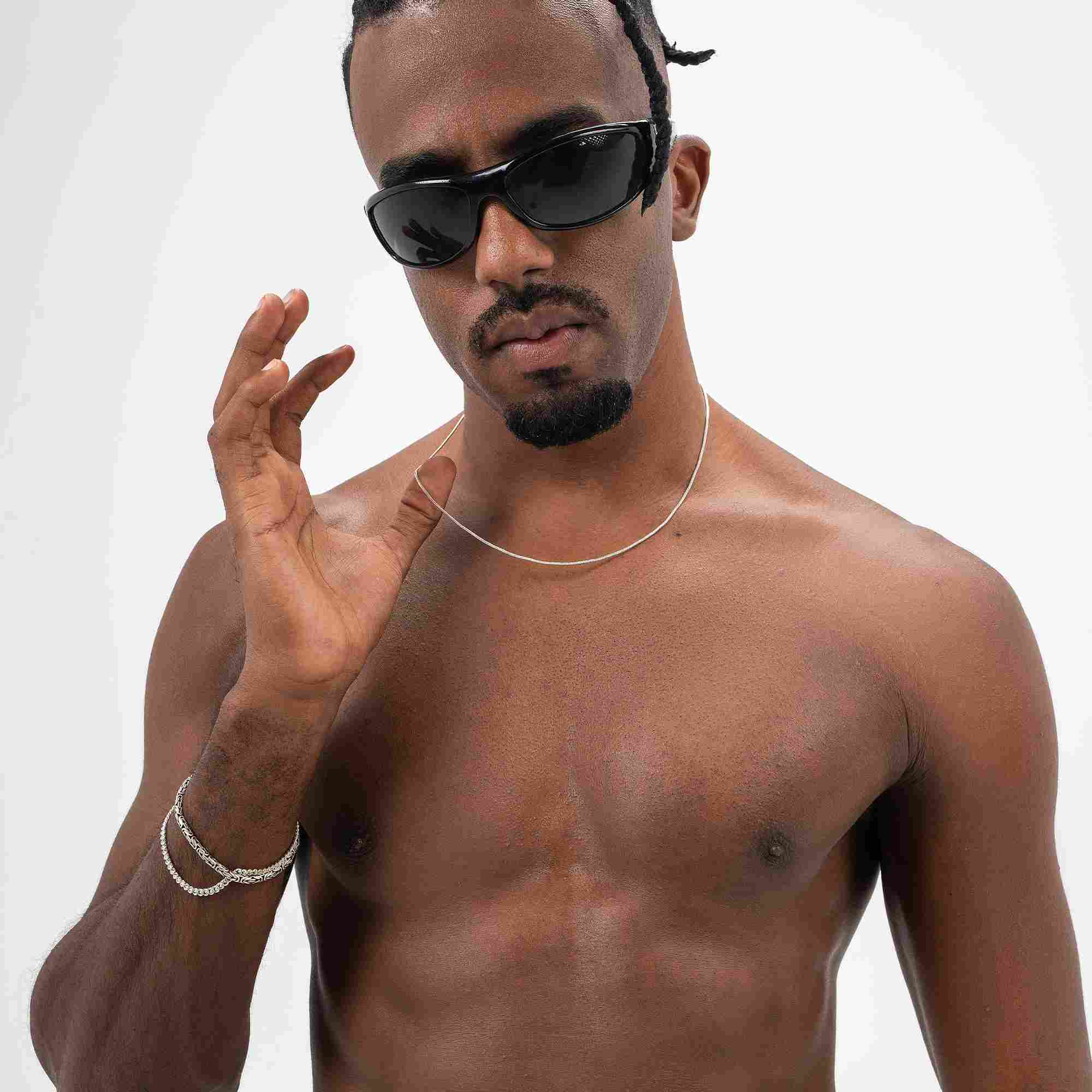 Silver Verge Necklace 50 cm - silver