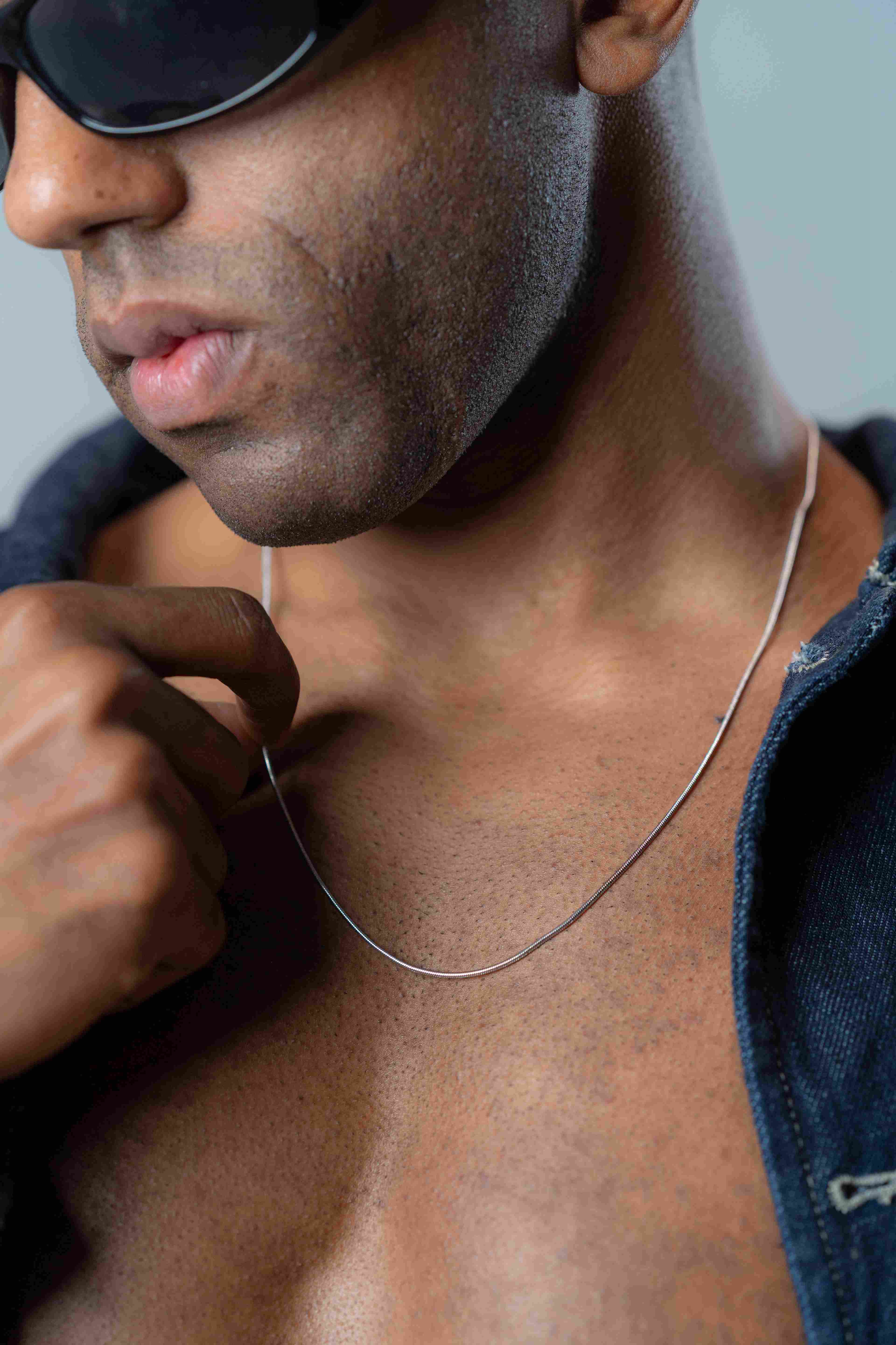 Silver Verge Necklace 50 cm - silver