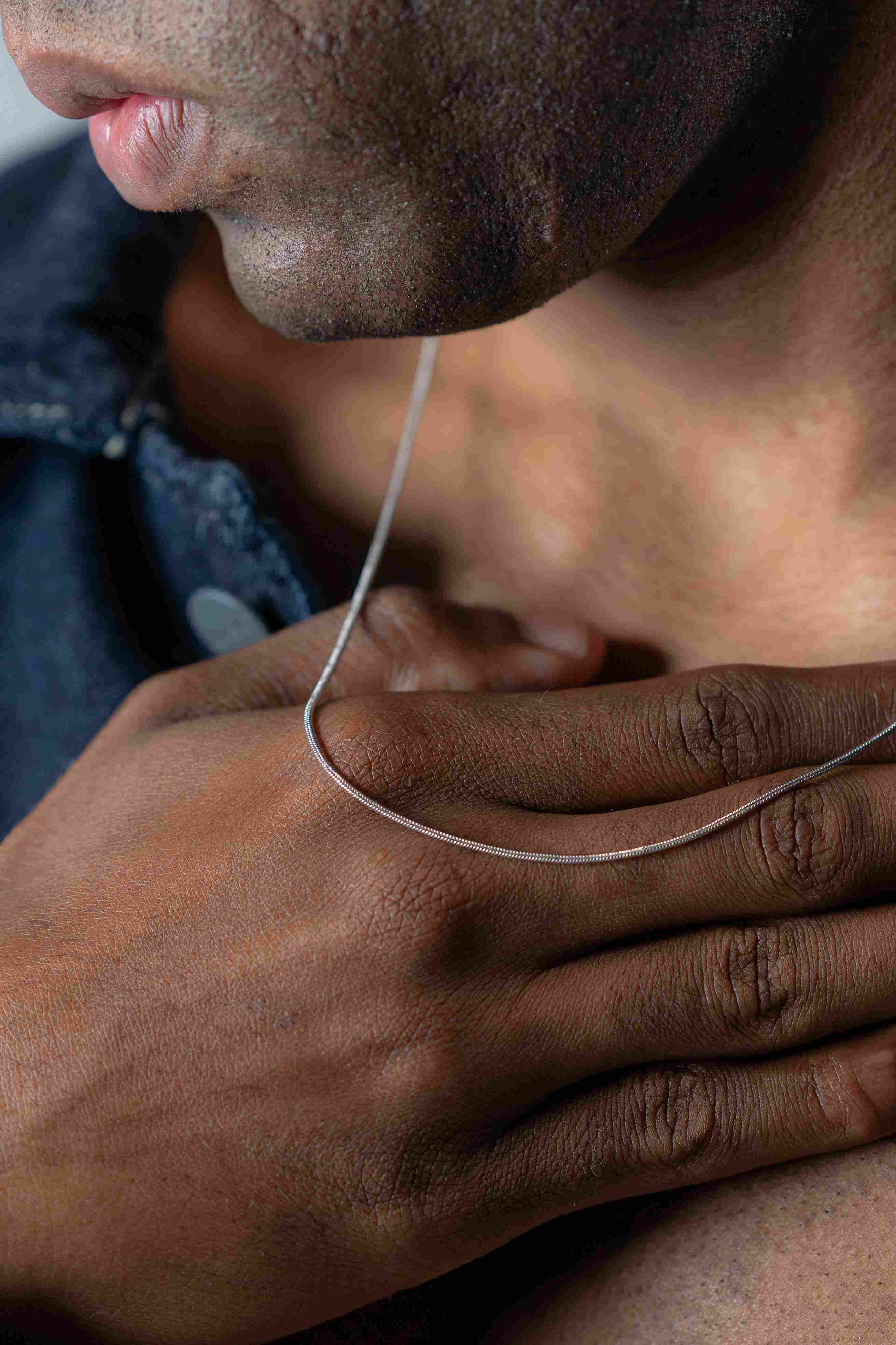 Silver Verge Necklace 50 cm - silver