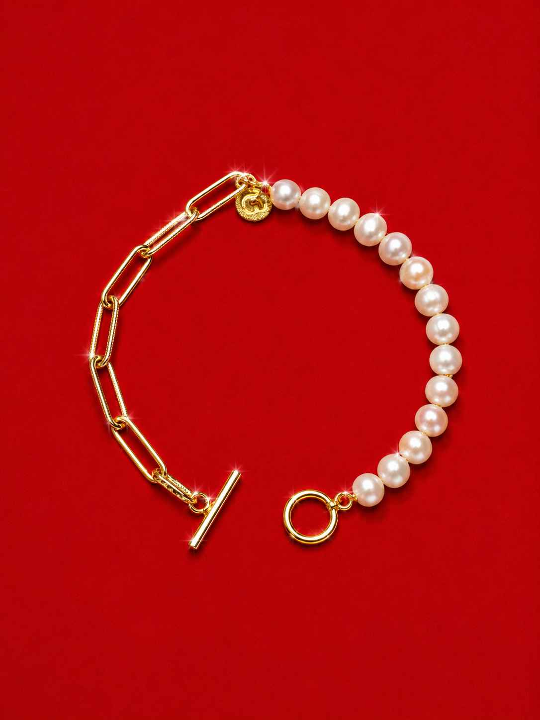Moon with Gold Bracelet