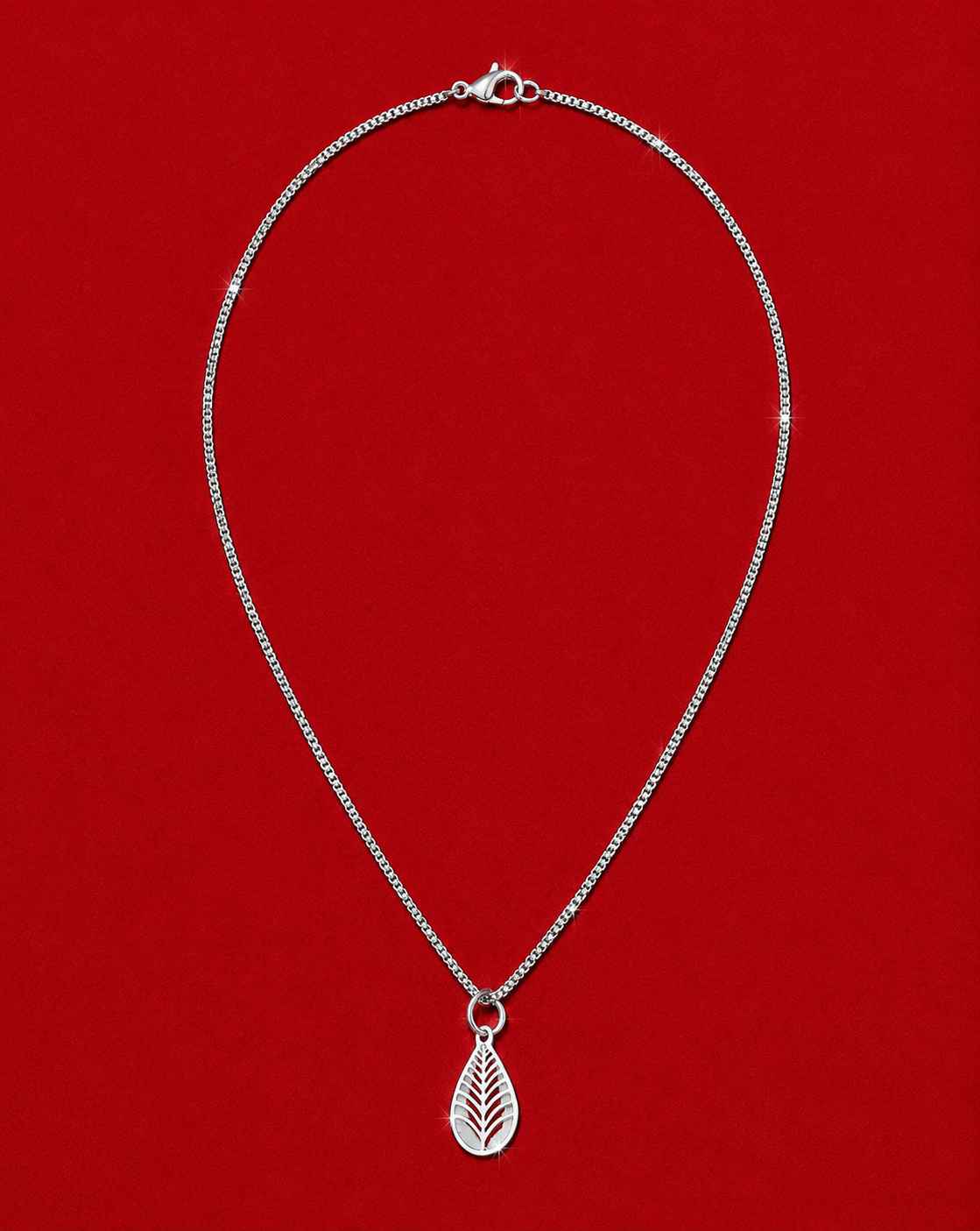 Oxidized Leaf Necklace