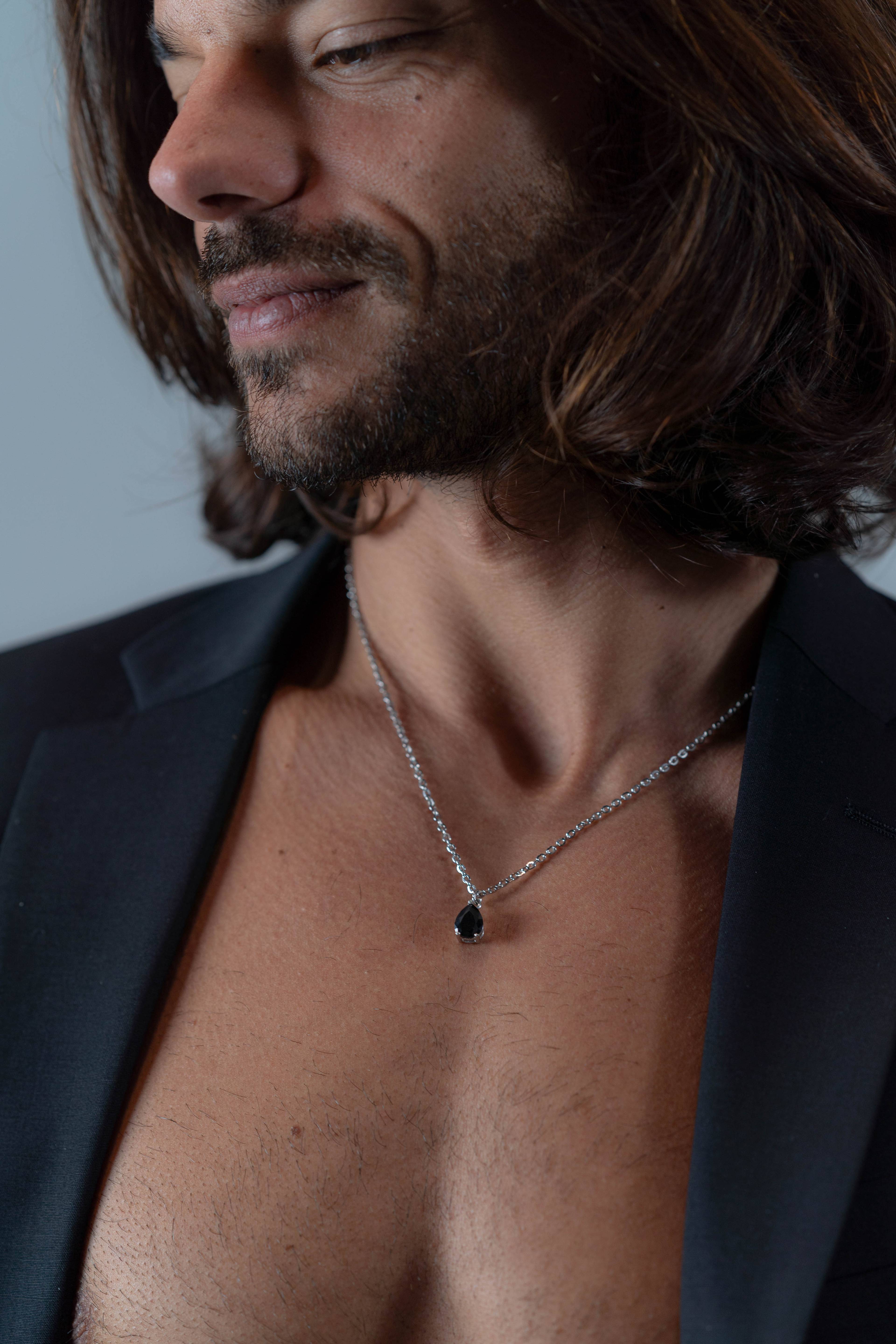 Zircon Pear Necklace's Couple Set