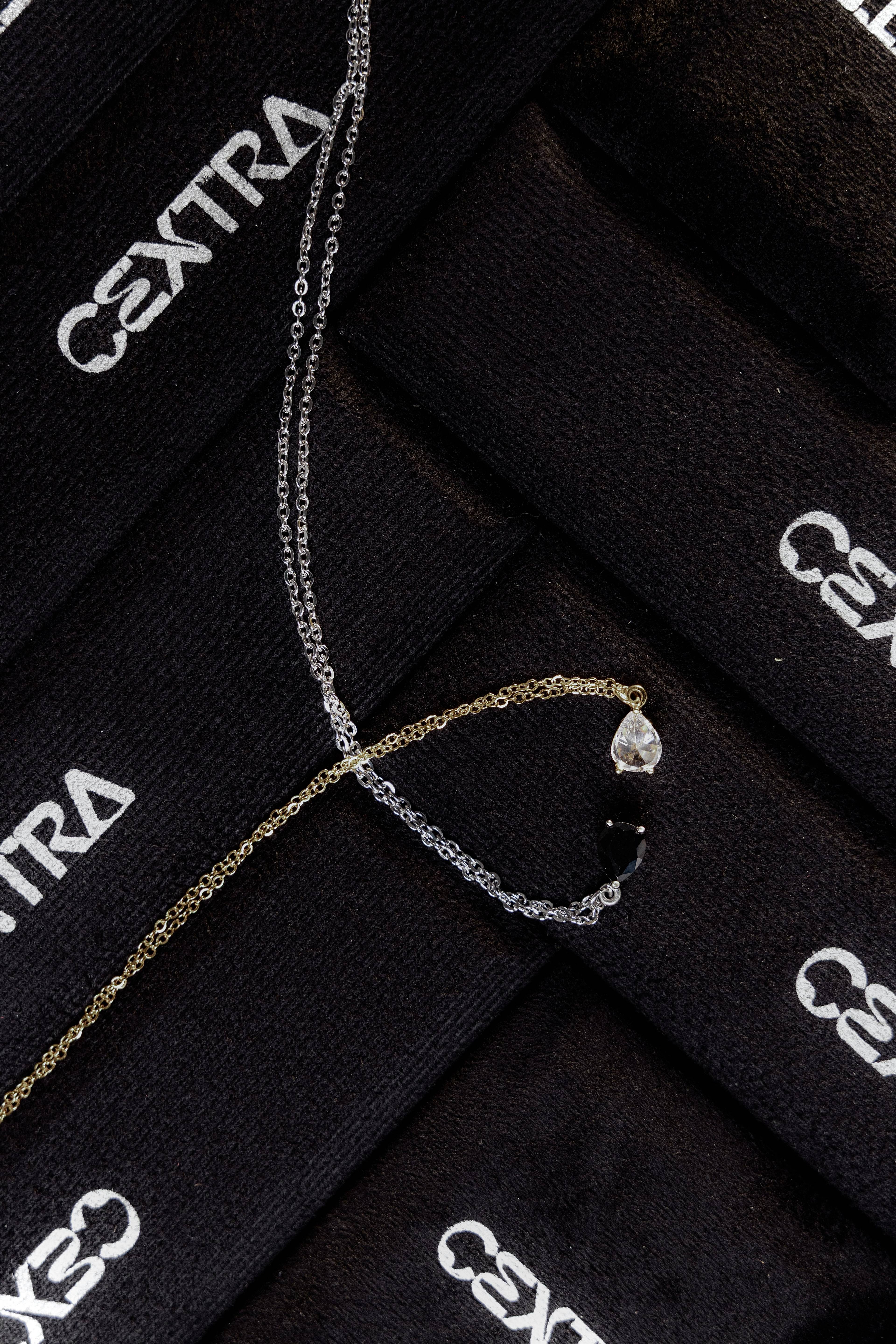 Zircon Pear Necklace's Couple Set