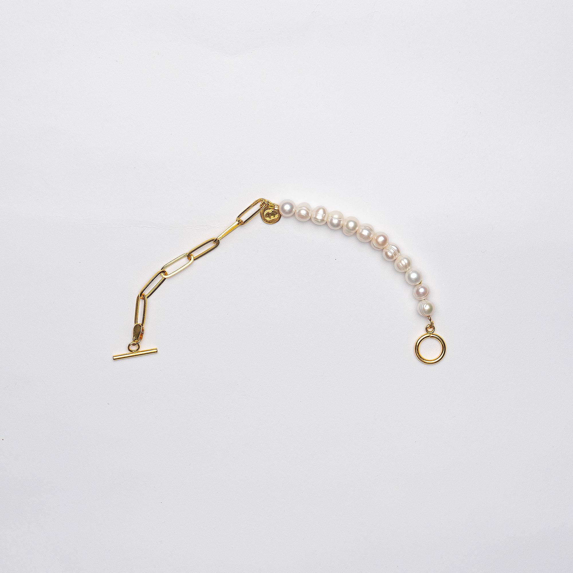Moon with Gold Bracelet