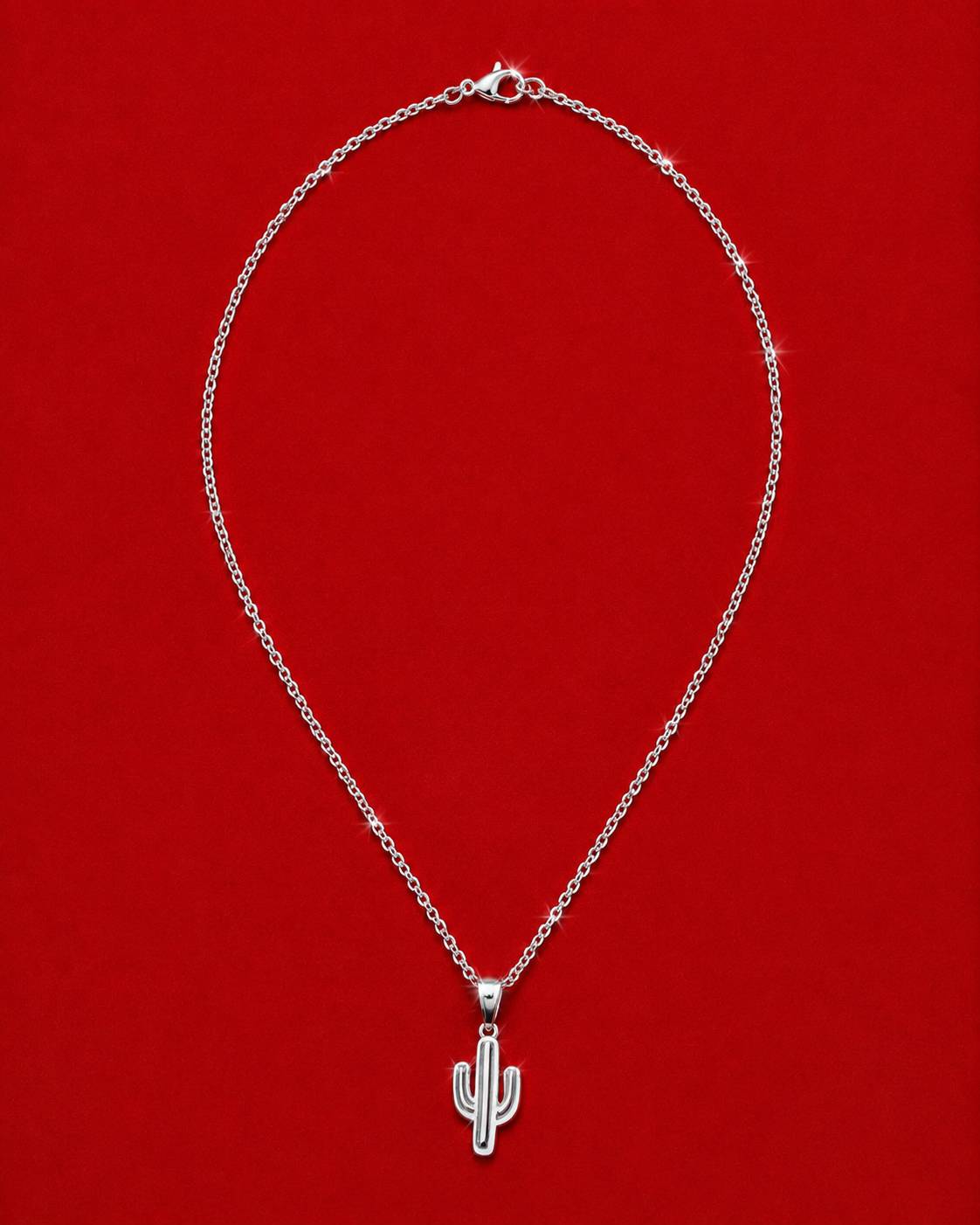 Wild Cactus Silver Necklace