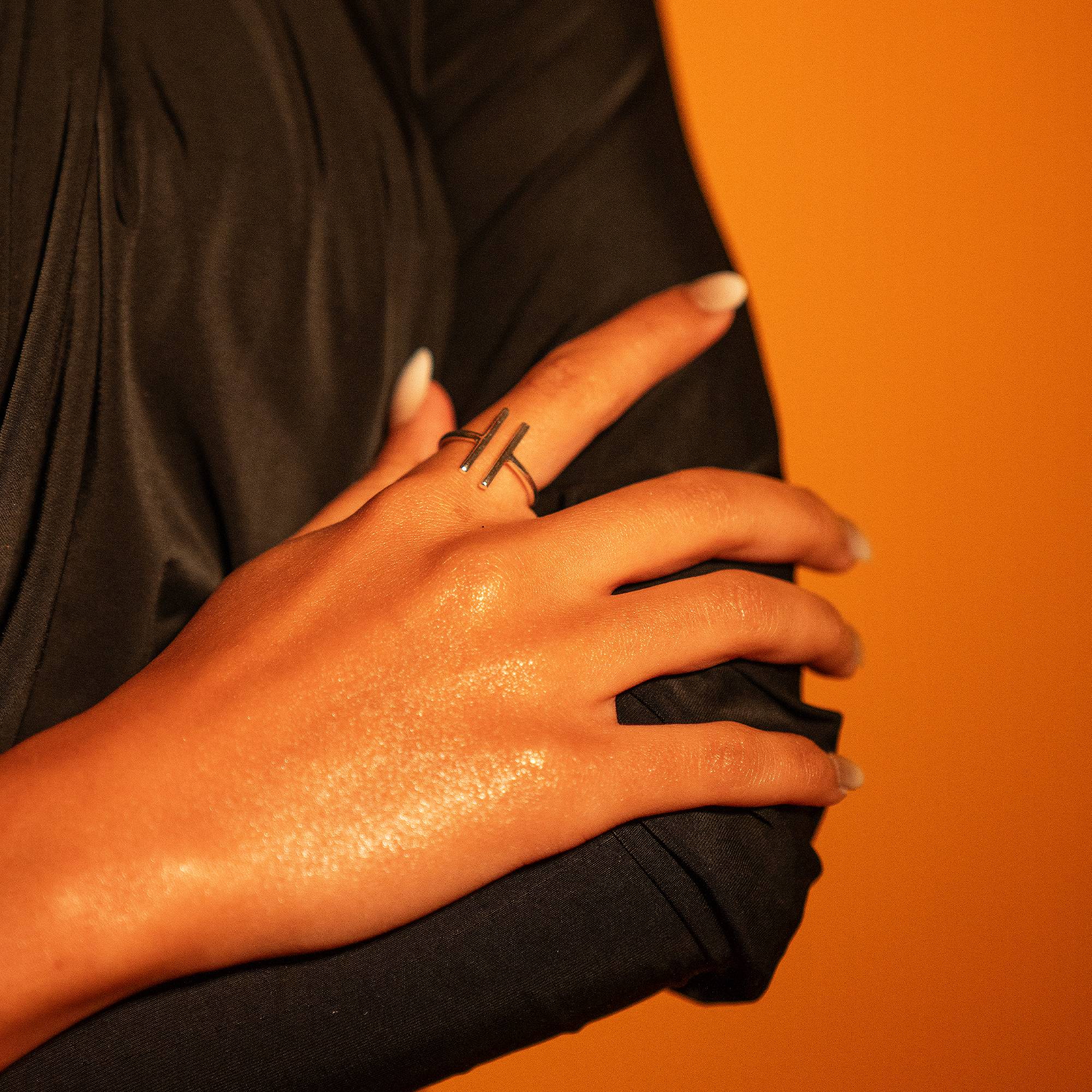 Double Path Silver Ring