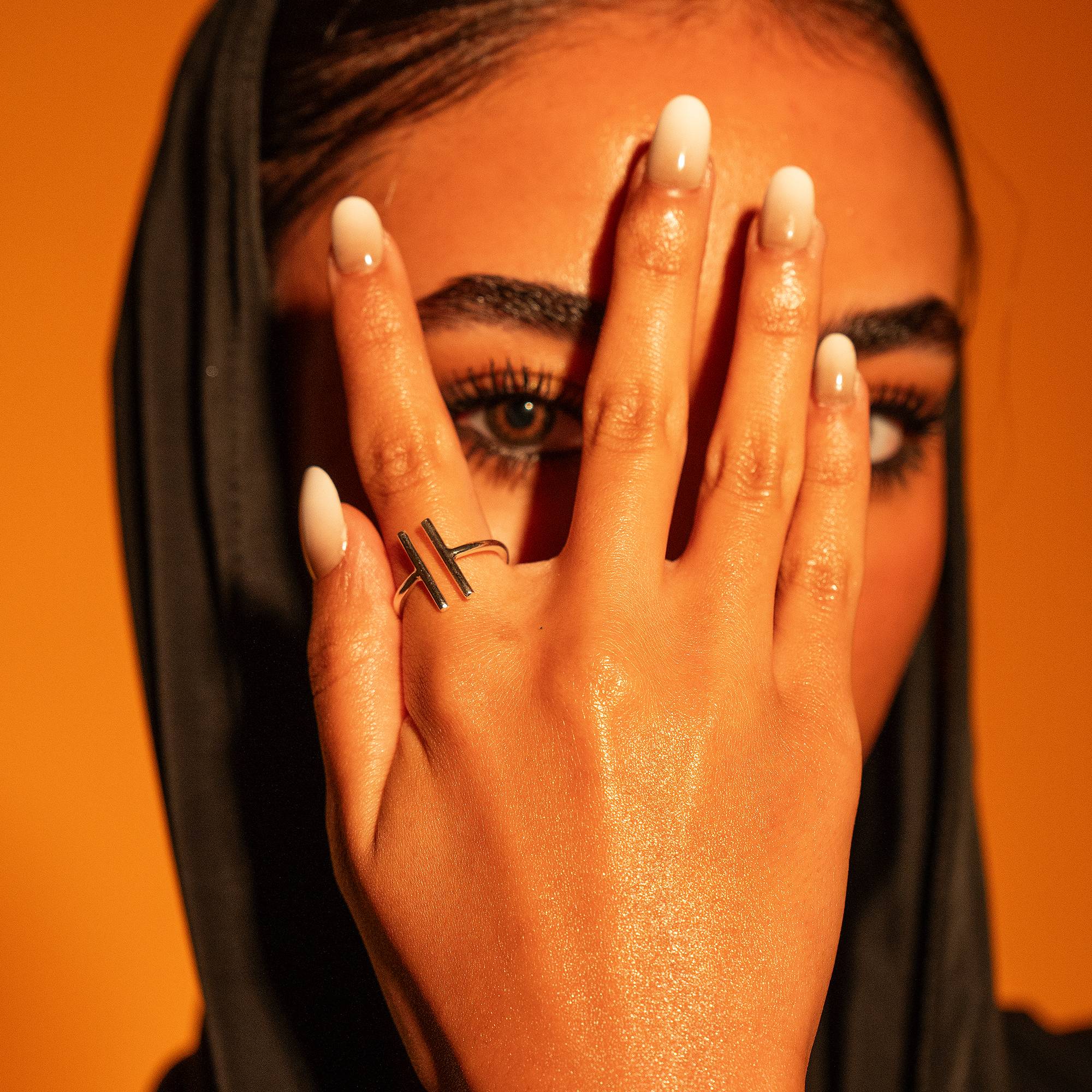 Double Path Silver Ring