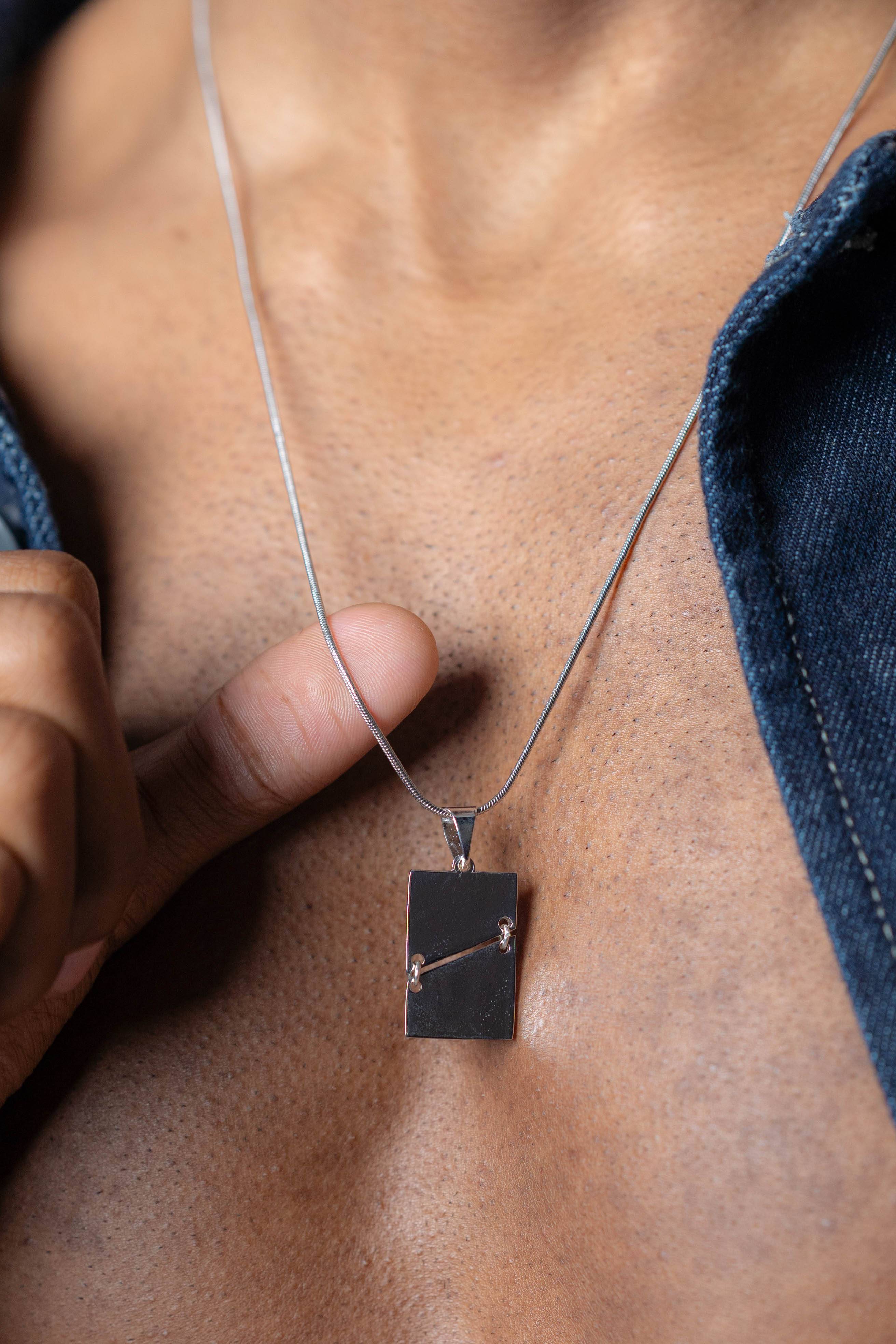 Fragmented Portrait Necklace 