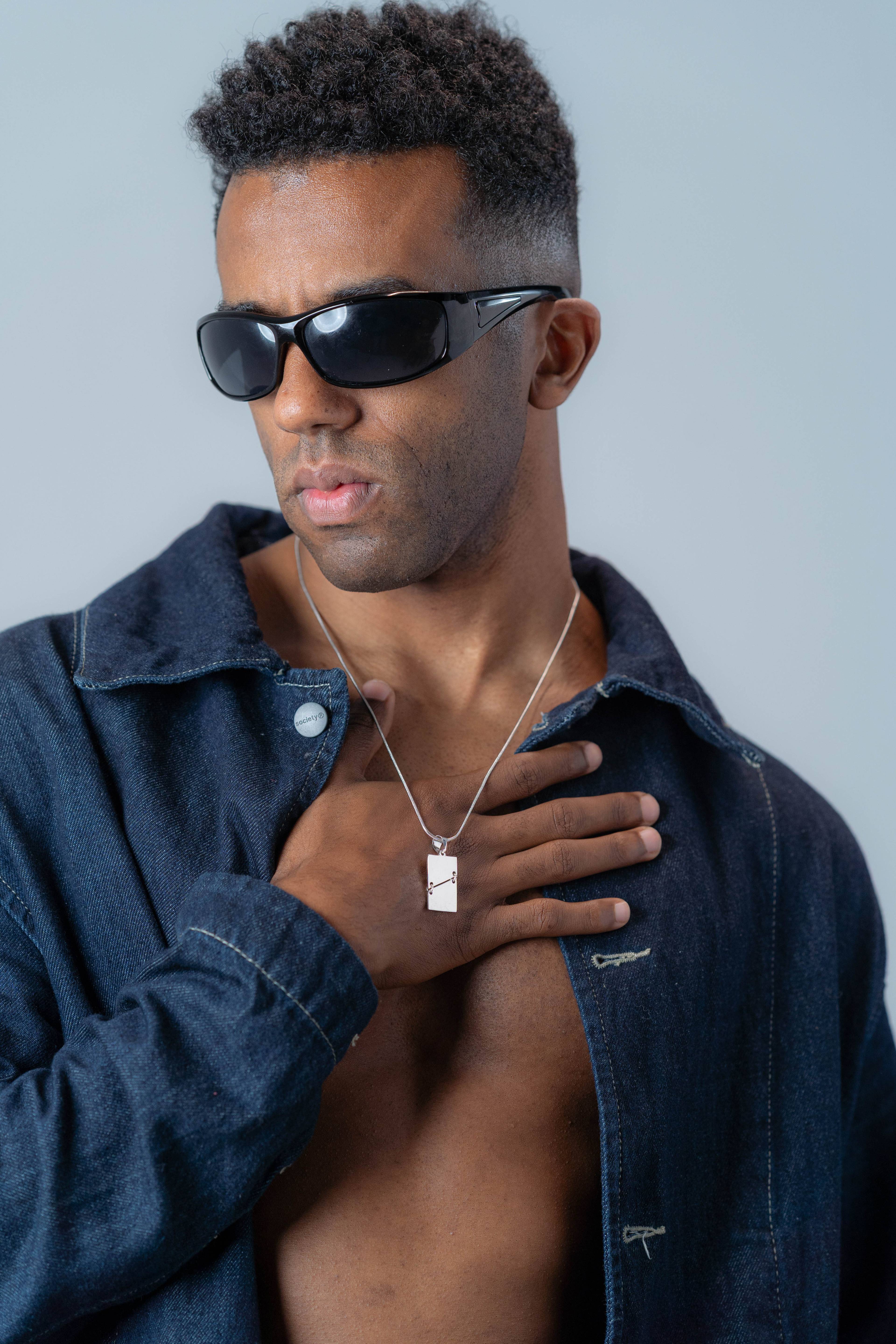 Fragmented Portrait Necklace 