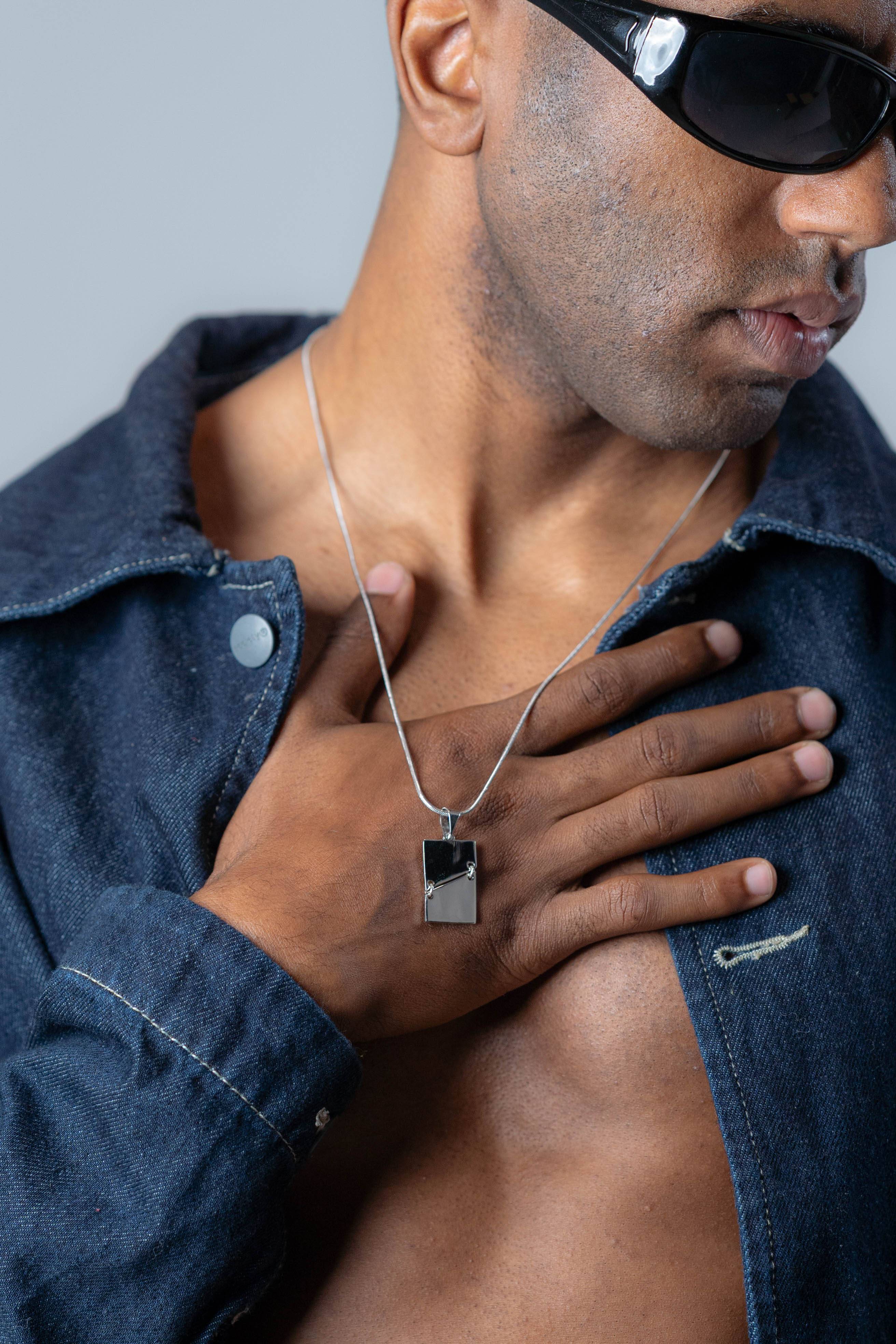 Fragmented Portrait Necklace 