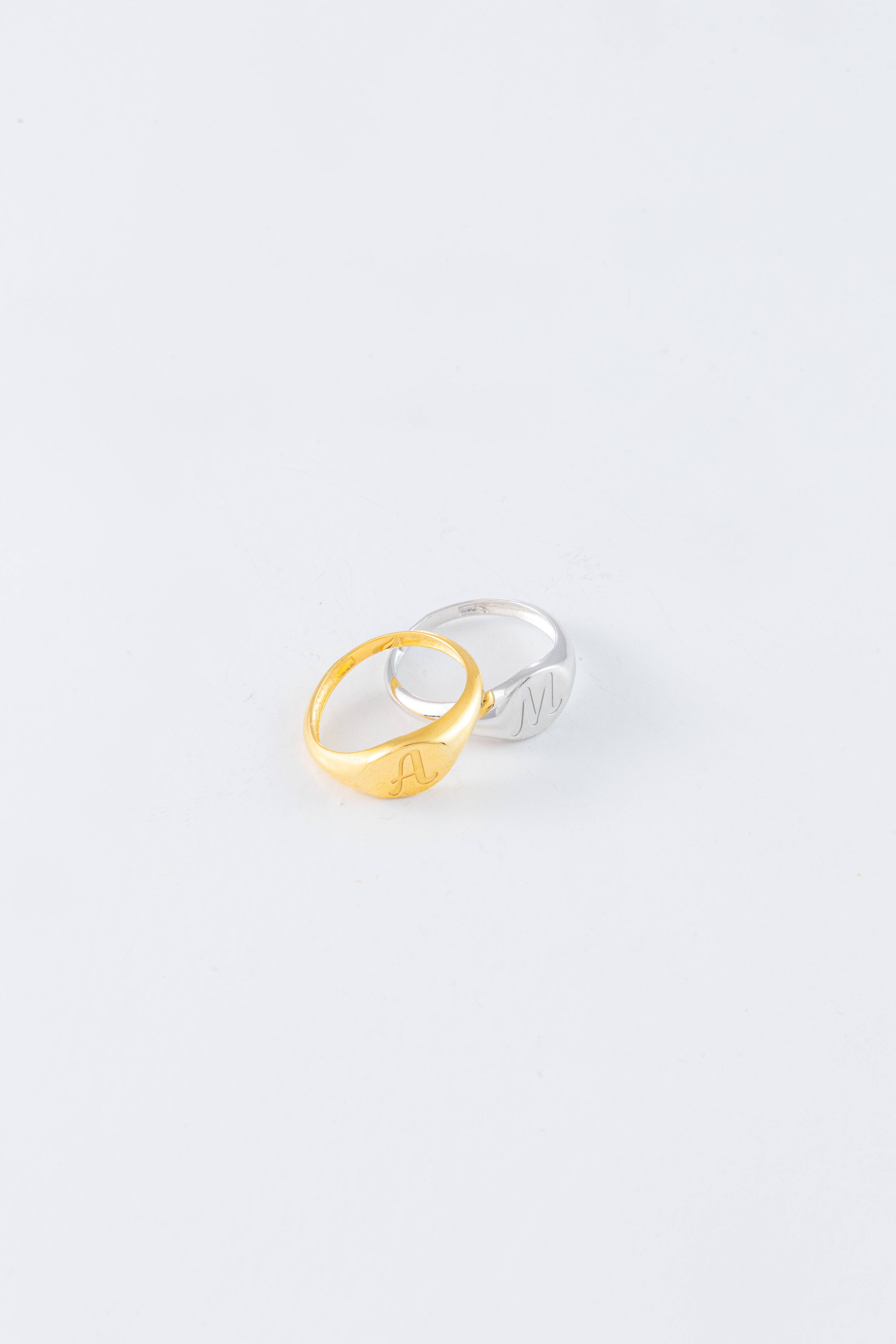 Letter Signet Ring