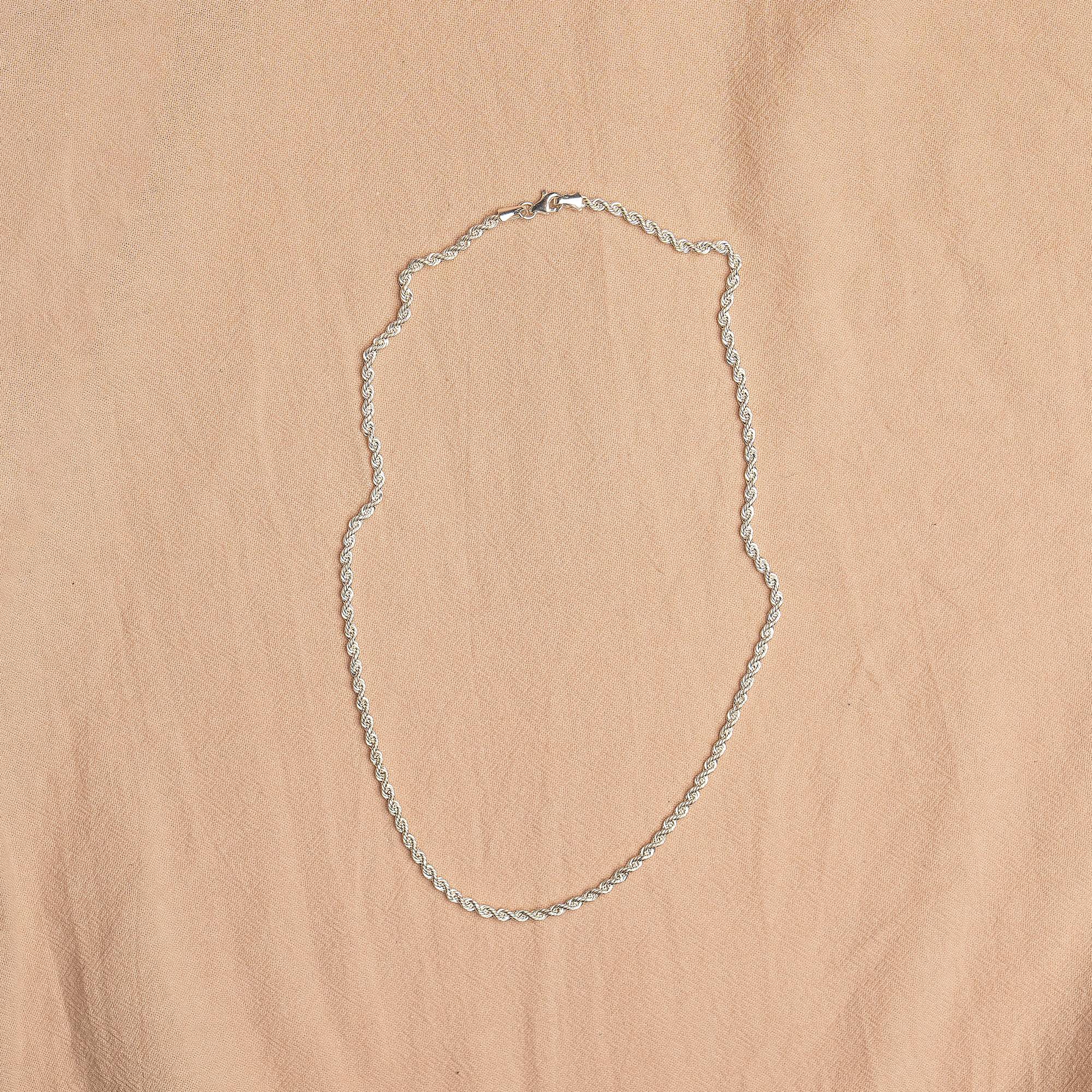 Twisted Silver Necklace
 - silver
