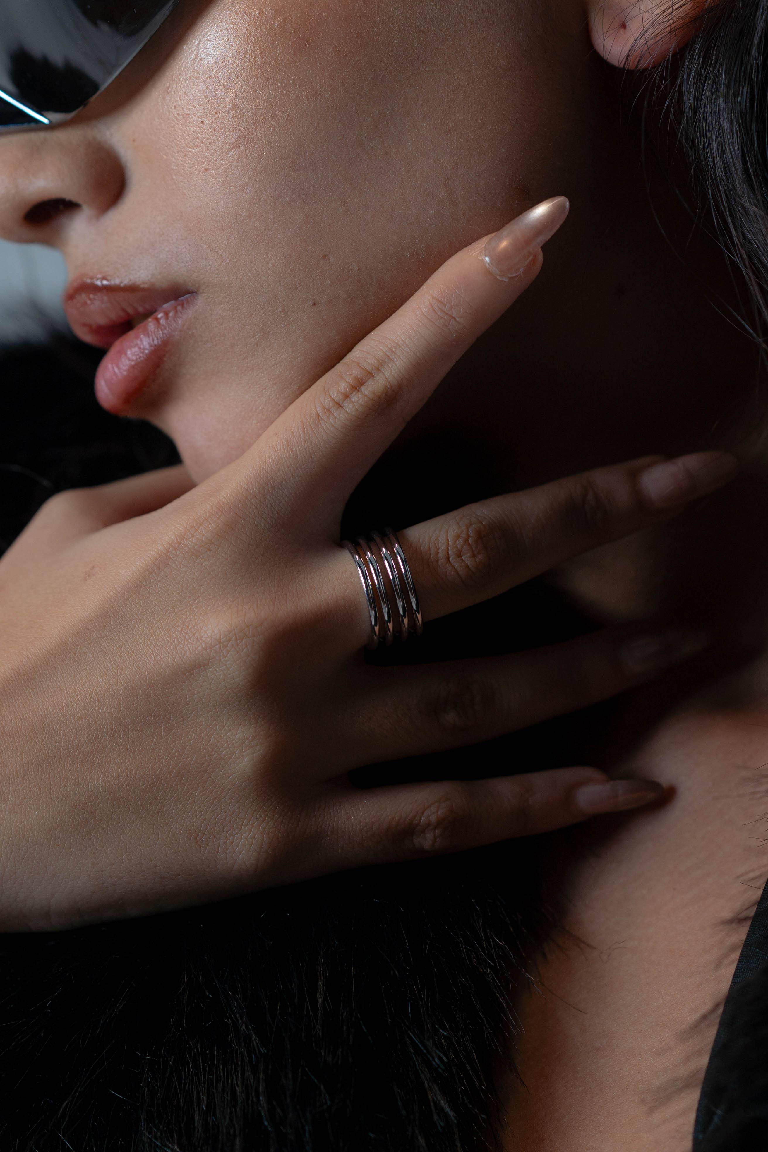 Layers Silver Ring  - silver