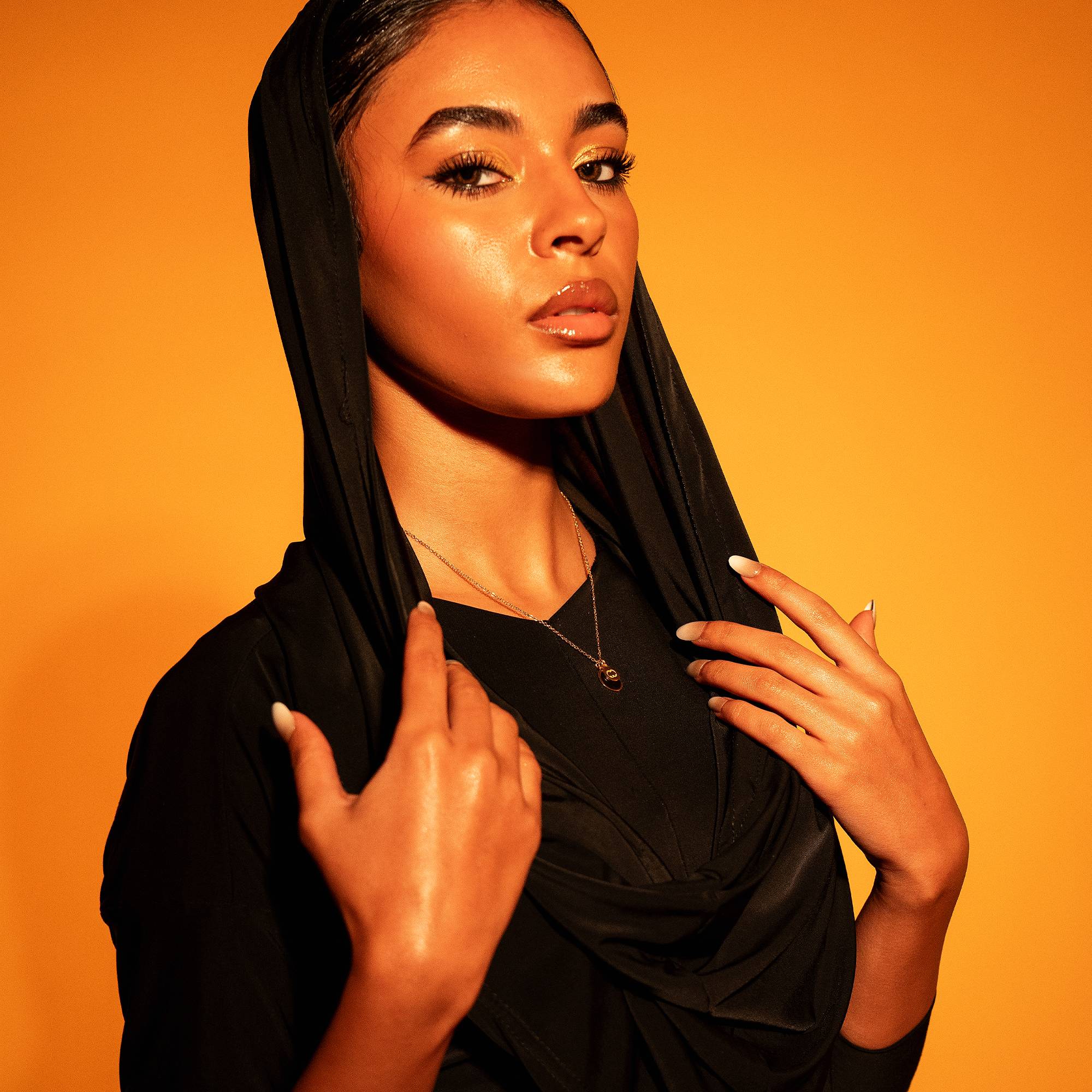 Black Flame Necklace - black