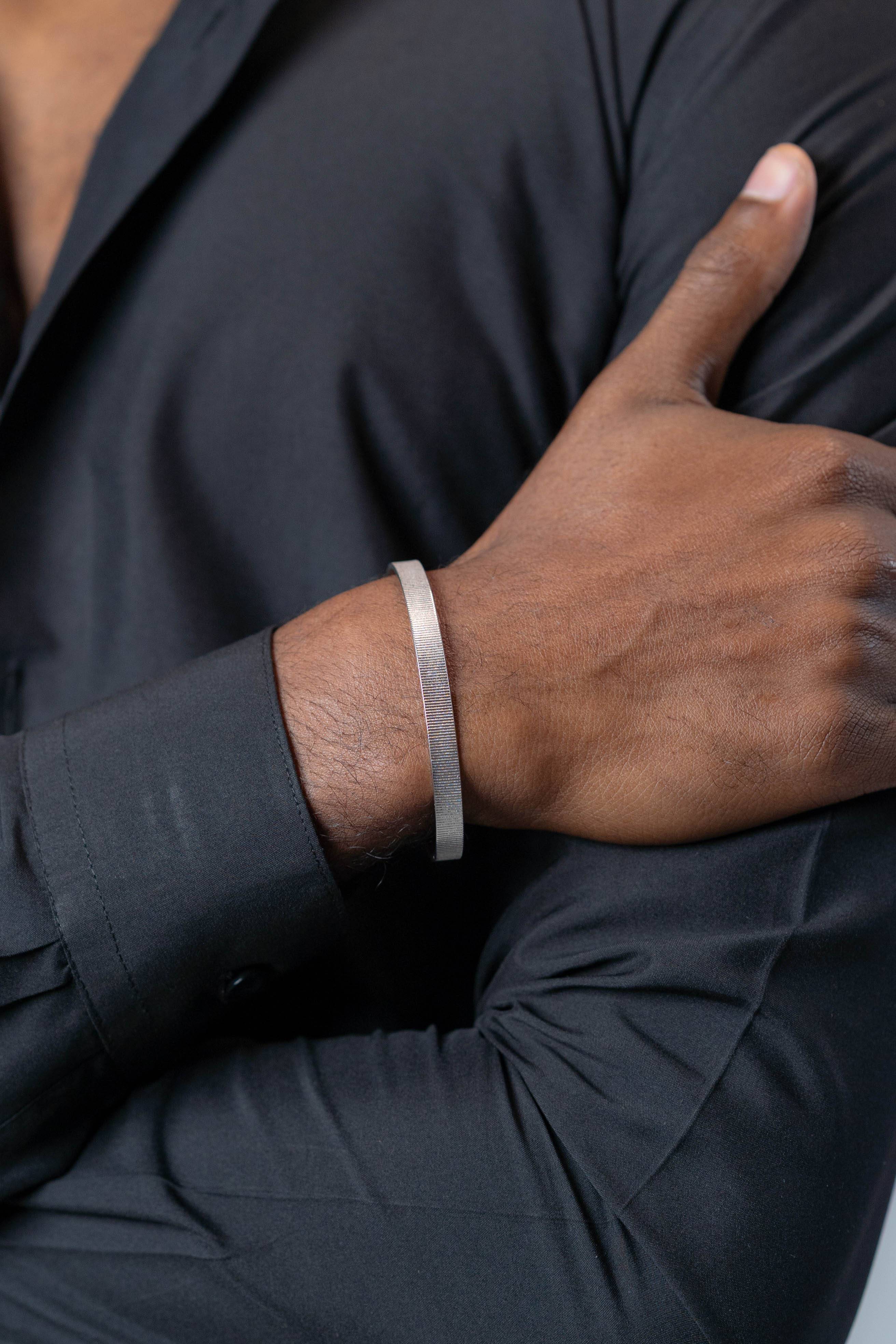 Line Edge Silver Cuff