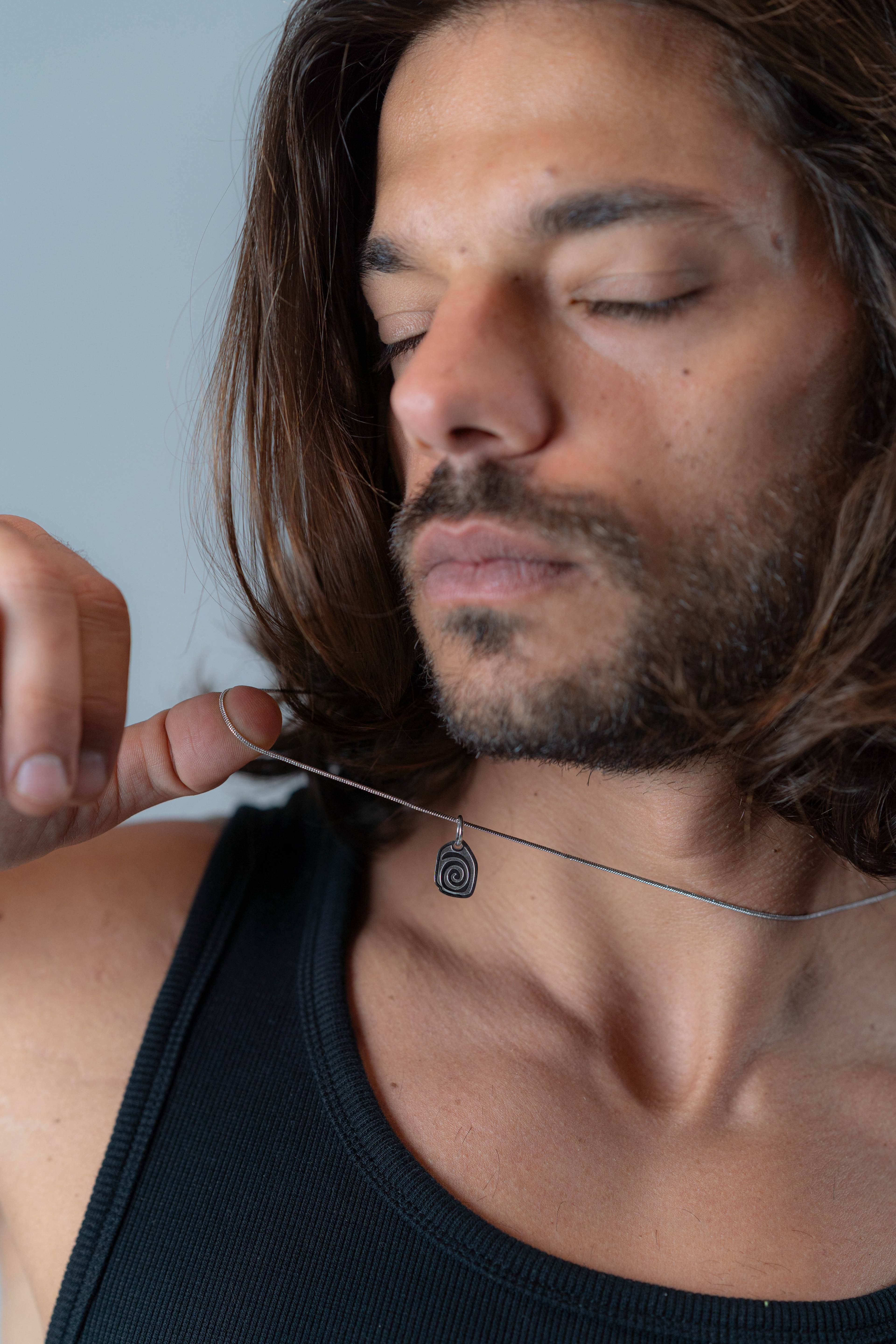 Spiral Silver Necklace