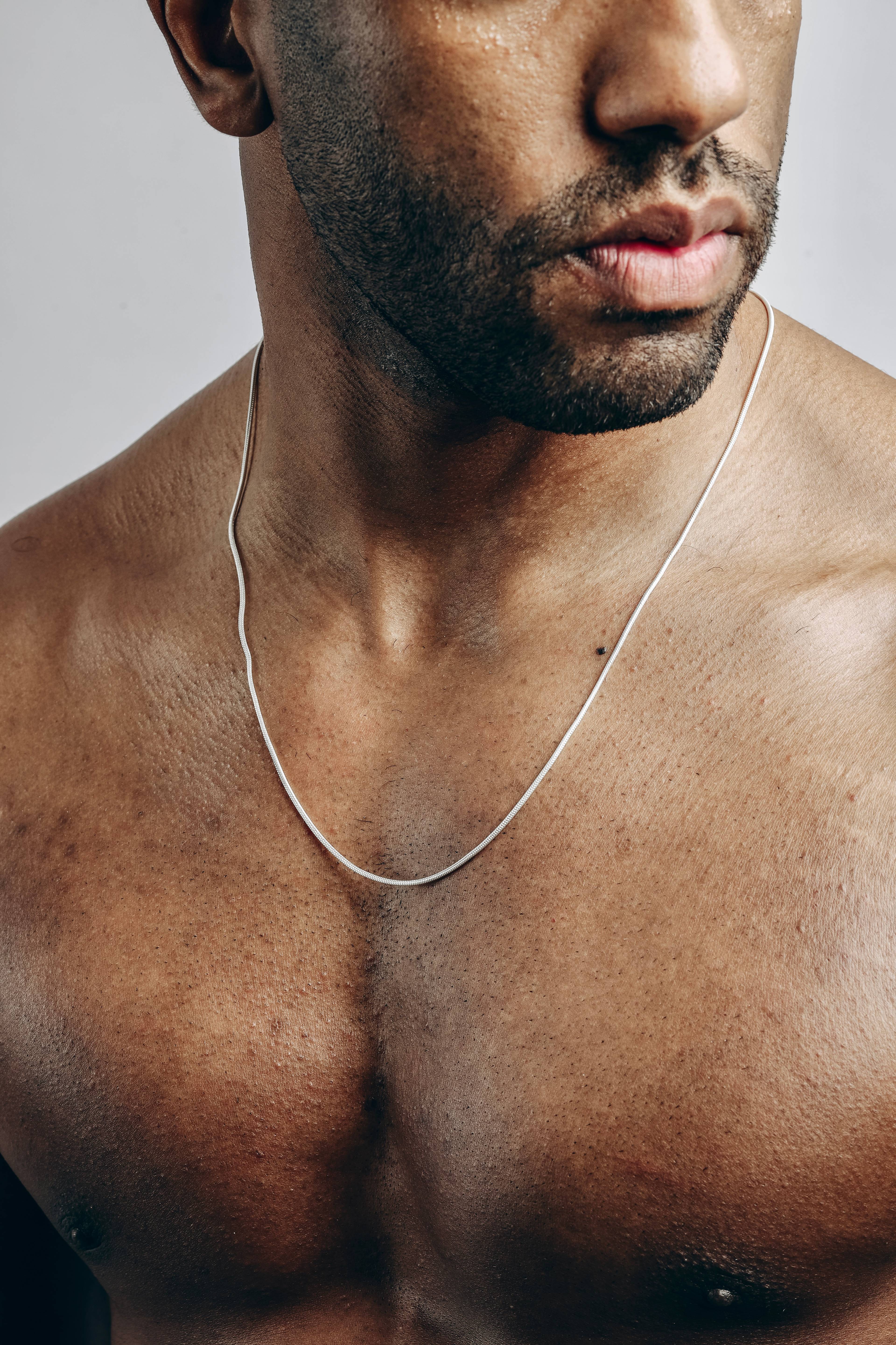 Silver Verge Necklace 60 cm