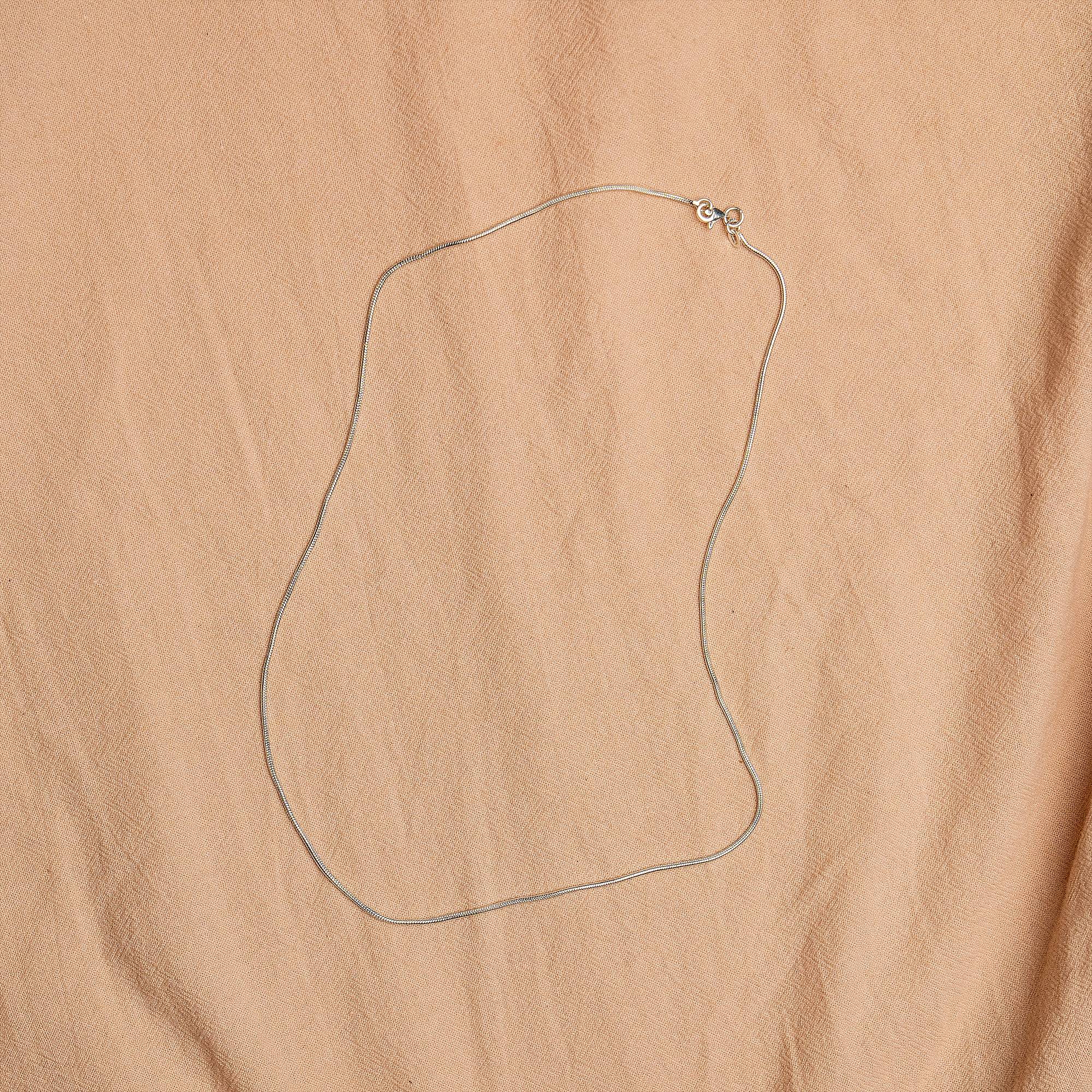 Silver Verge Necklace 60 cm