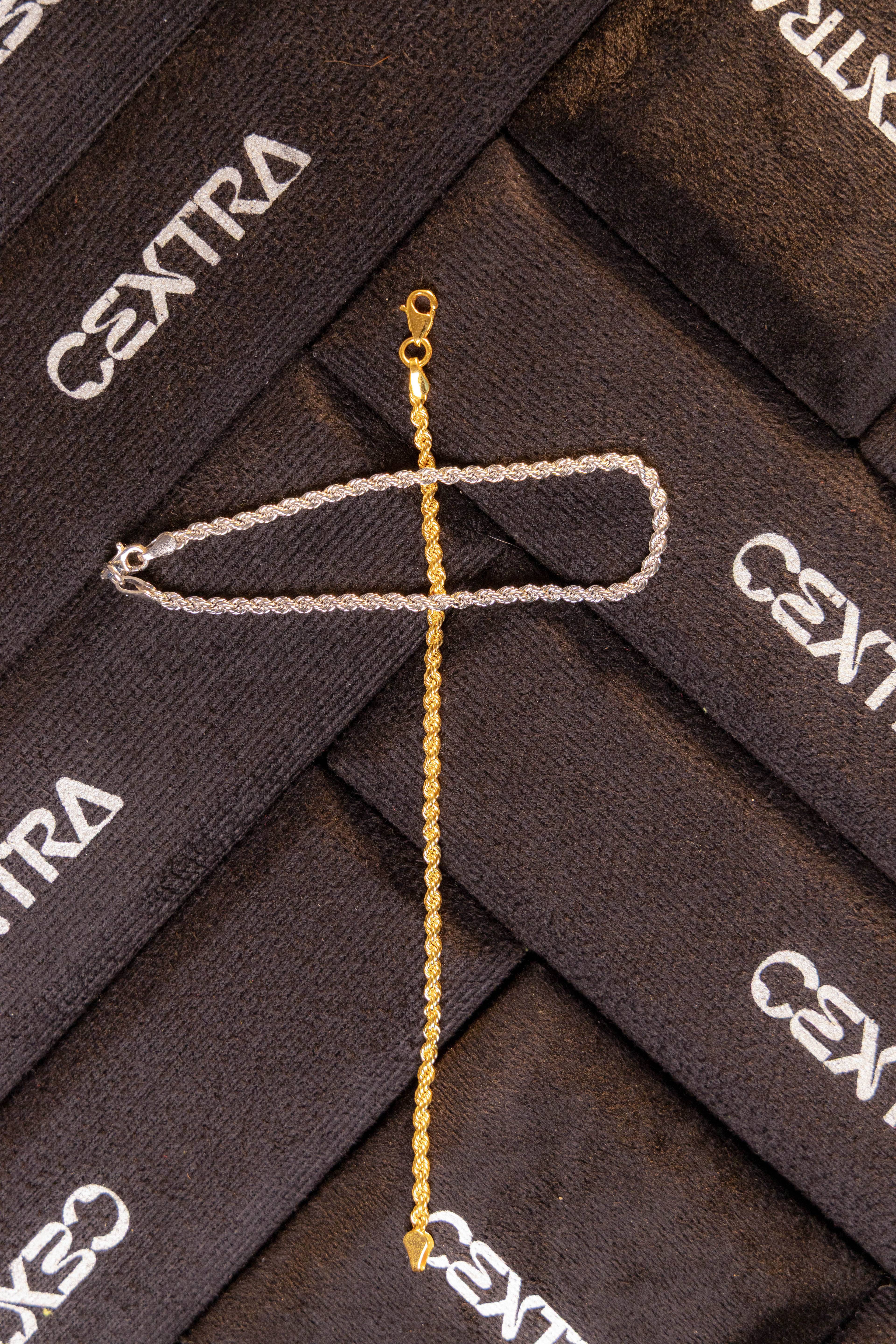 Twisted Silver Bracelet - silver