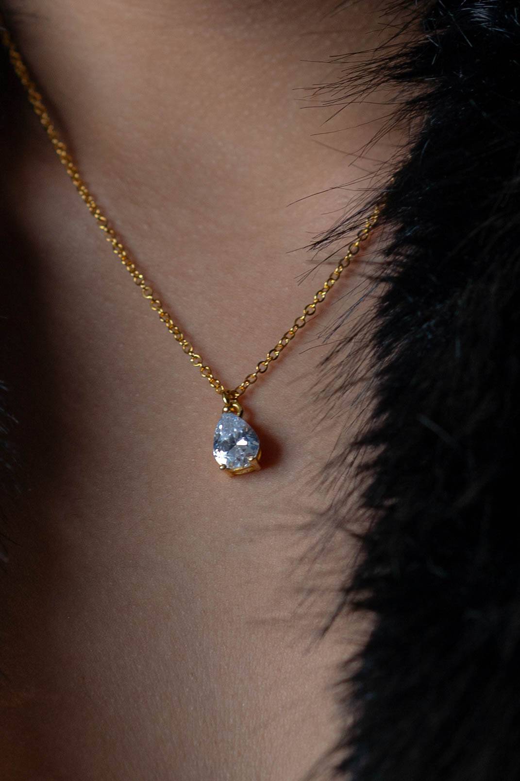 قلادة زركون جول - white