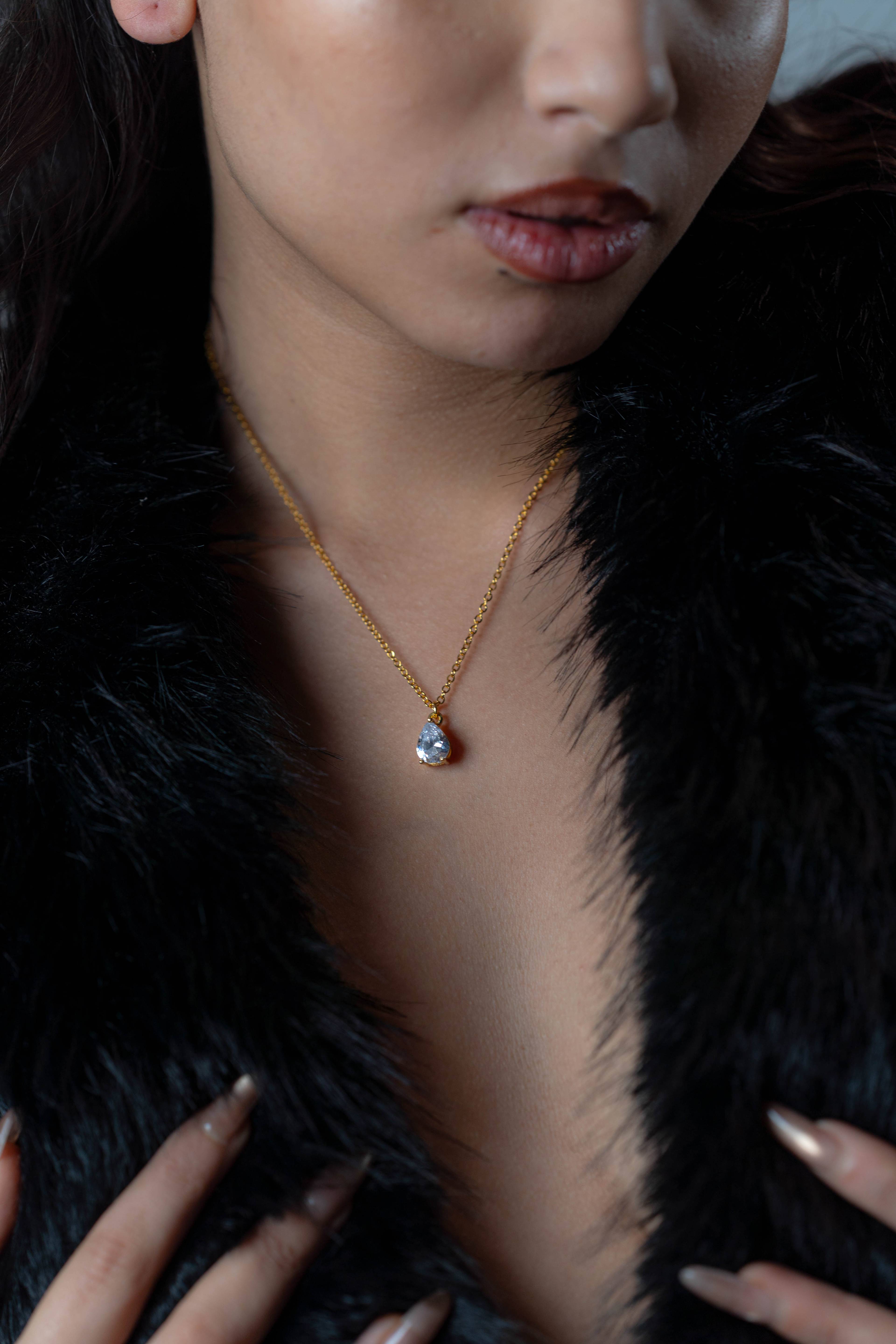 قلادة زركون جول - white