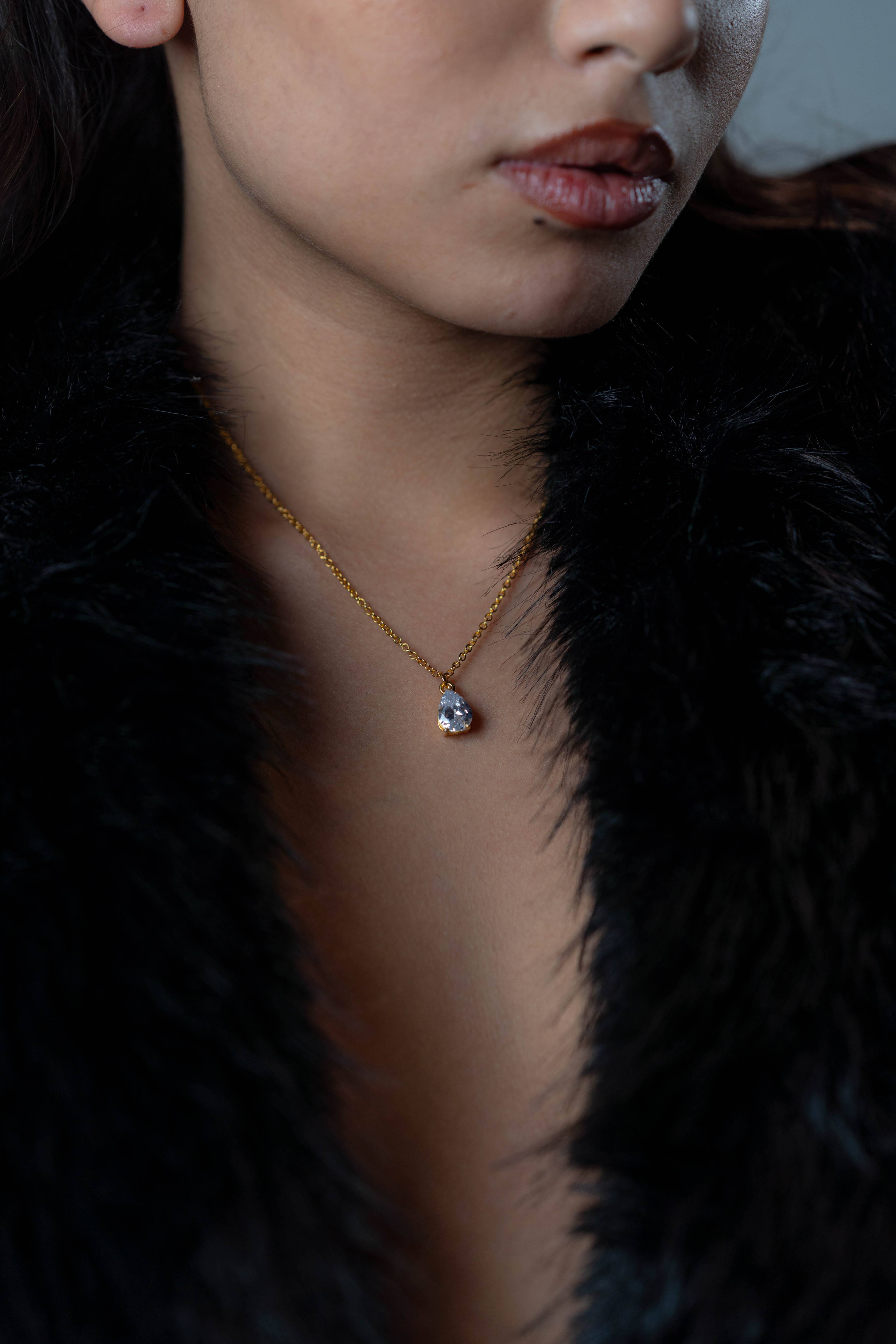 قلادة زركون جول - white