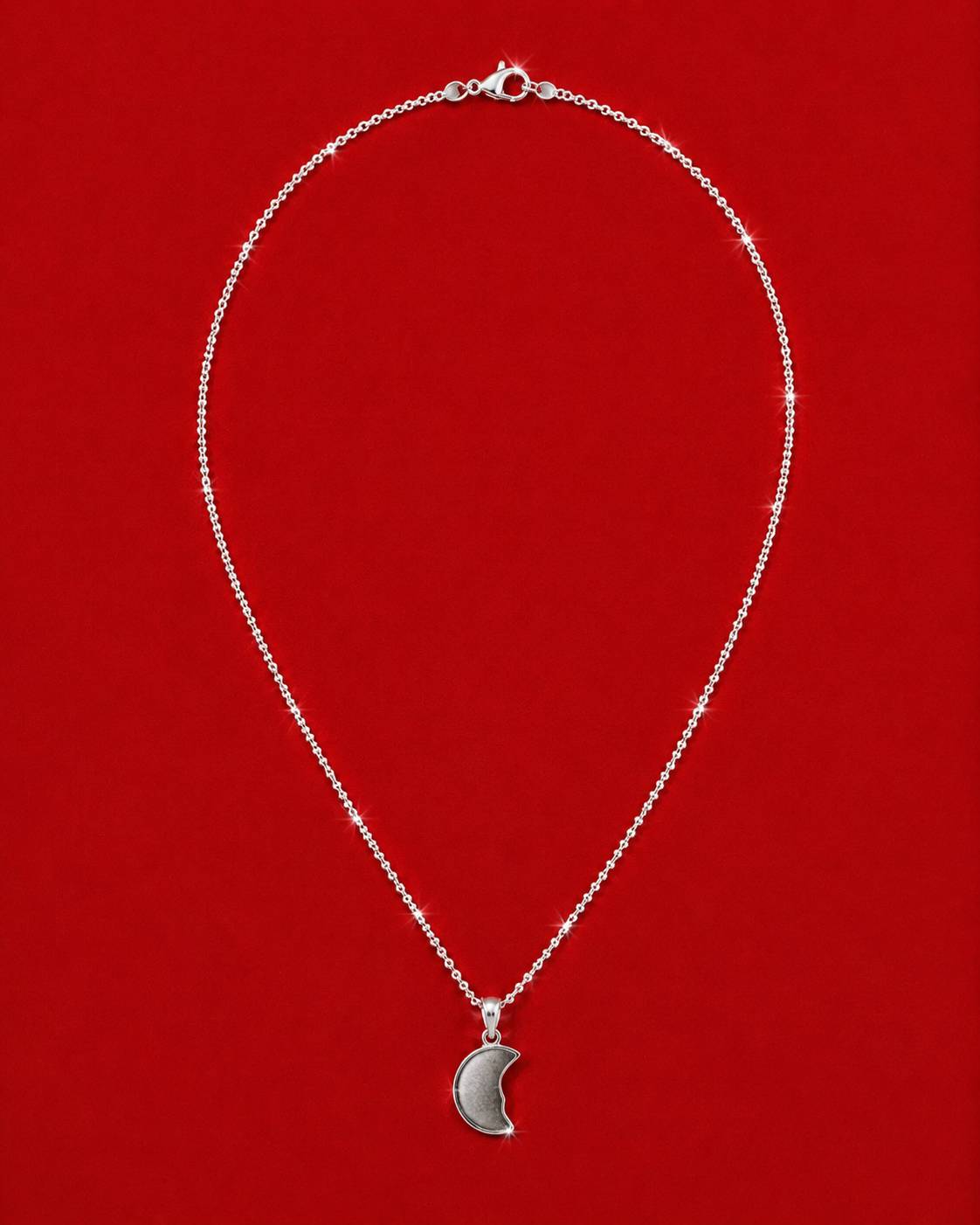Split Moon Pendant - black