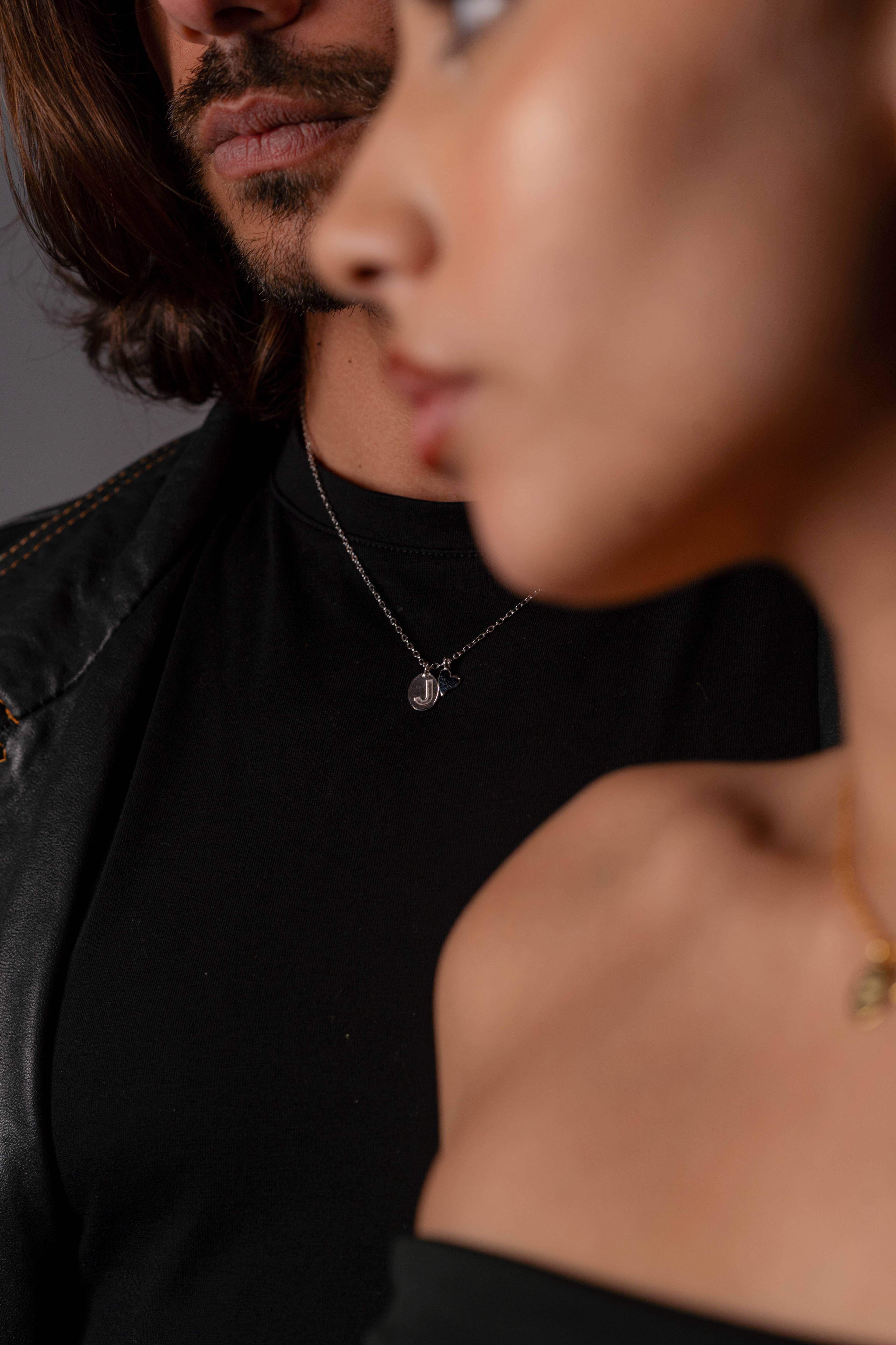 Forever Initial Necklace's Couple Set