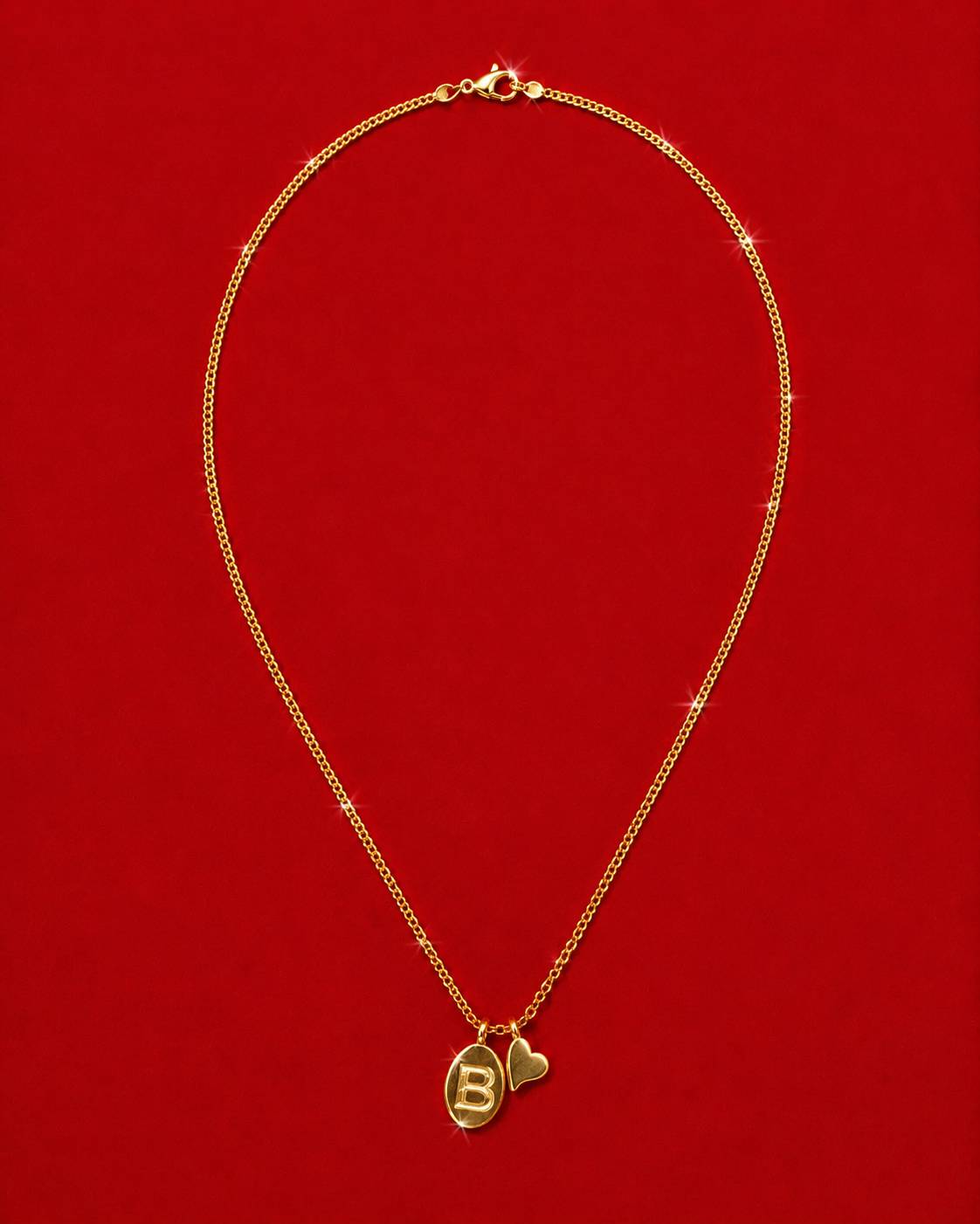 Forever Initial Necklace's Couple Set